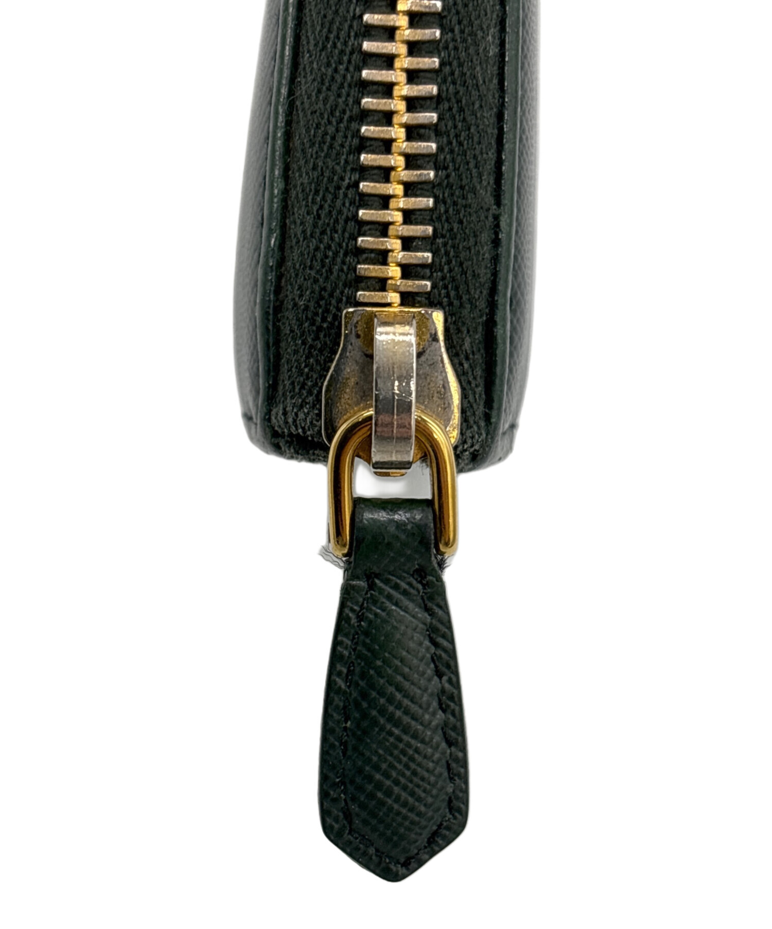 中古・古着通販】PRADA (プラダ) L字ファスナー長財布 グリーン