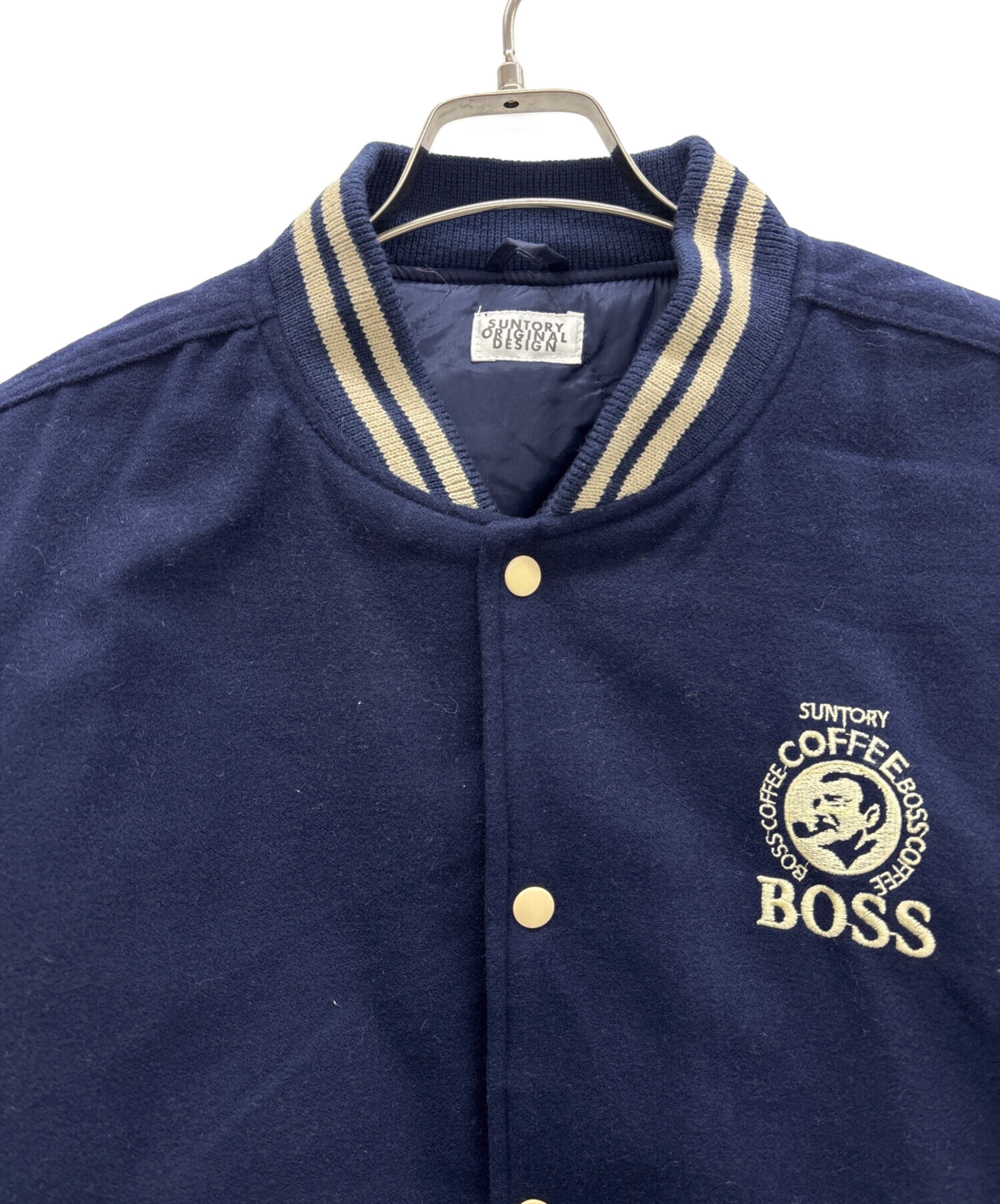 コ*ト様 BOSS 20周年記念 スタジャン LL ネイビー 中古・古着通販】BOSS (ボス) スタジャン ネイビー×ベージュ サイズ