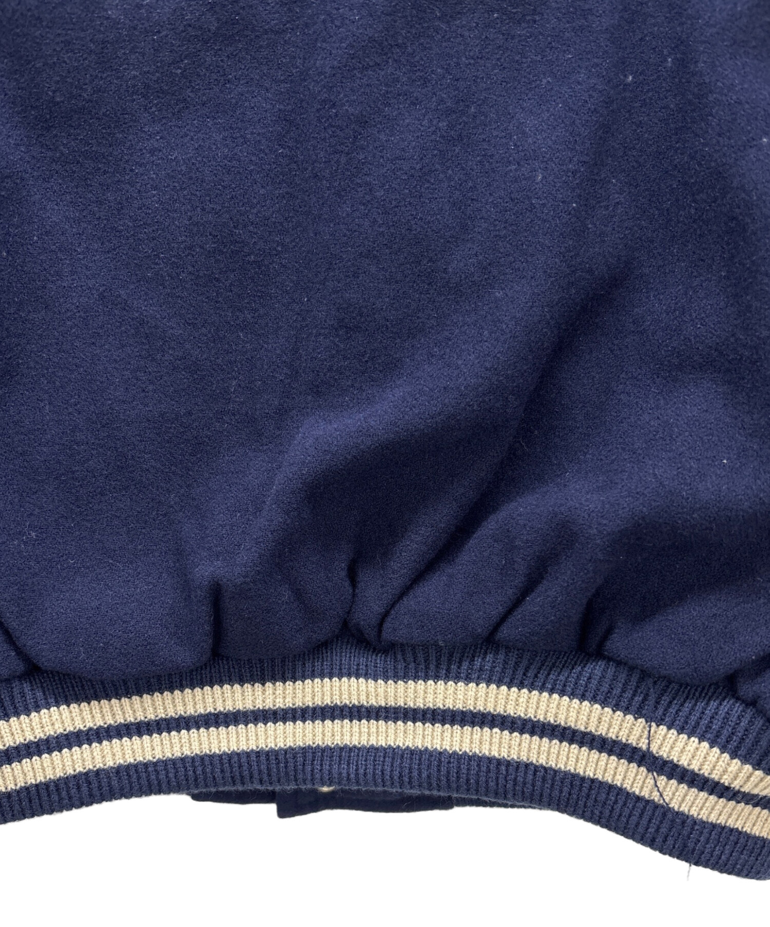 中古・古着通販】BOSS (ボス) スタジャン ネイビー×ベージュ サイズ