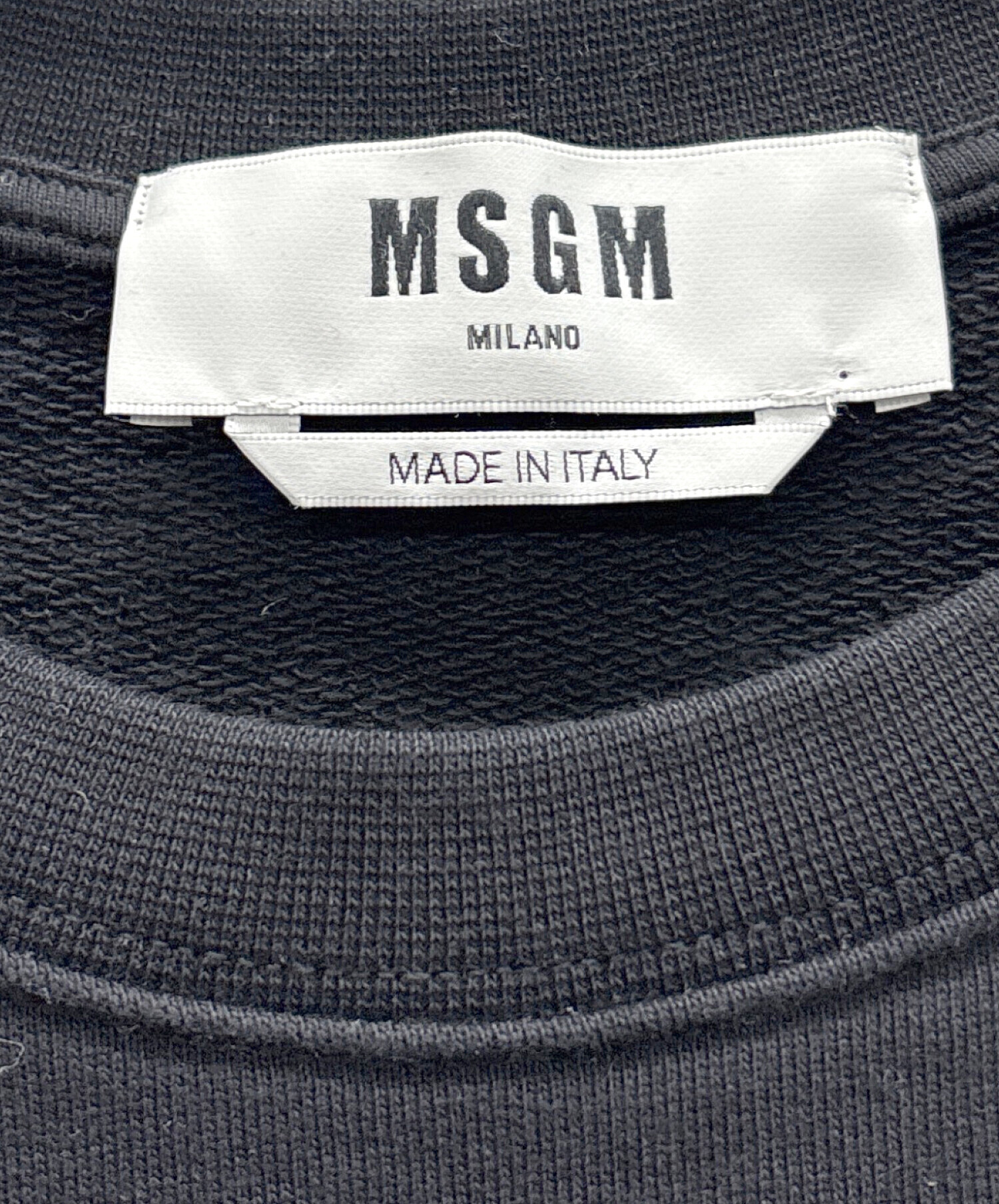 中古・古着通販】MSGM (エムエスジーエム) ロゴスウェット ブラック