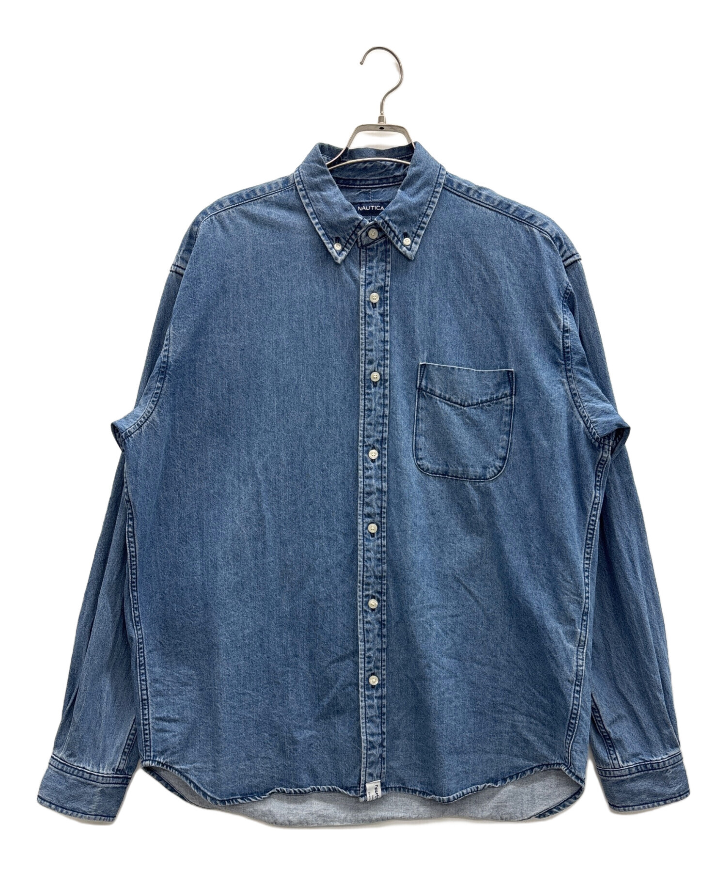 中古・古着通販】NAUTICA (ノーティカ) デニムシャツ ブルー サイズ:L 