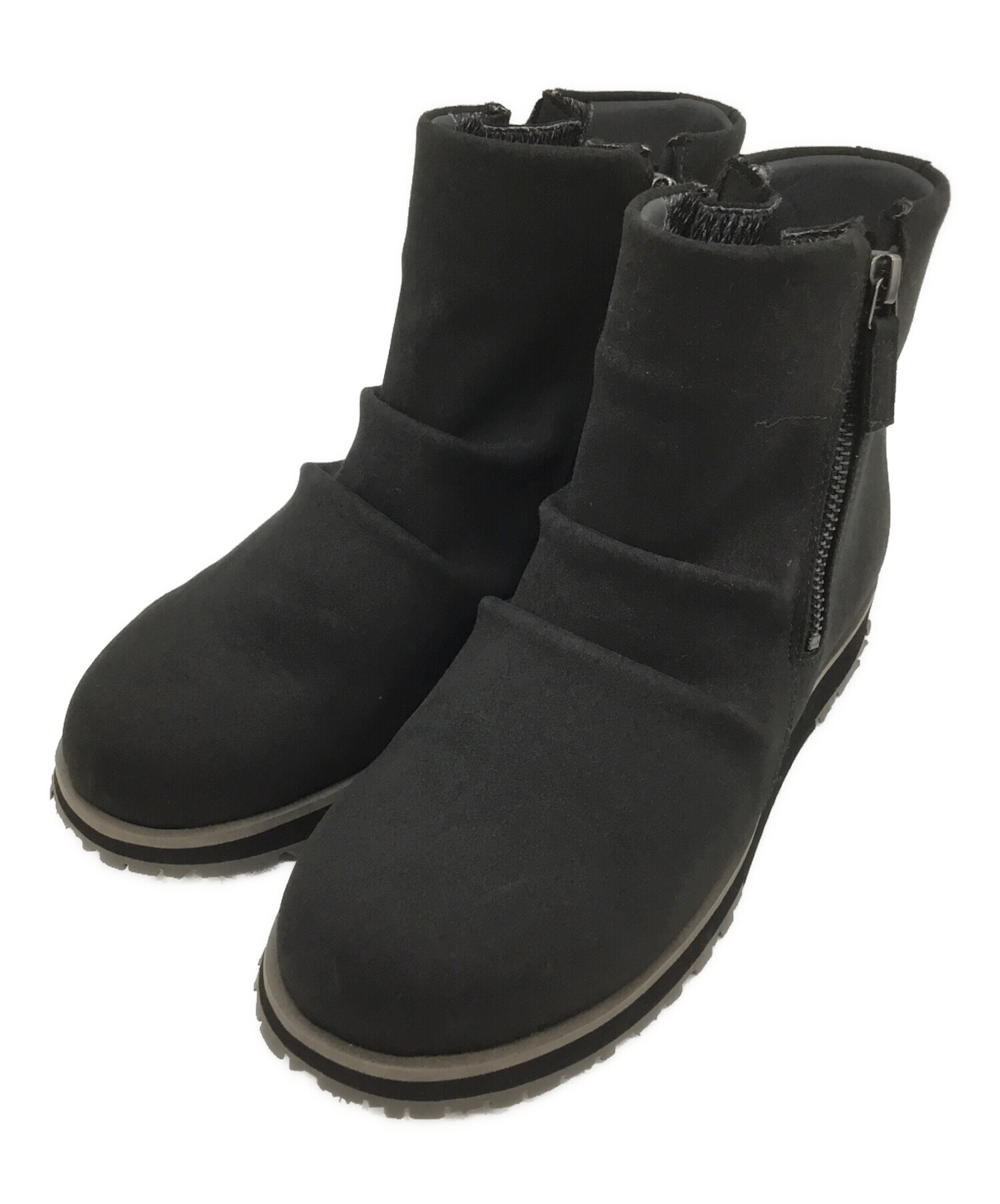 中古・古着通販】asics (アシックス) サイドジップブーツ ブラック