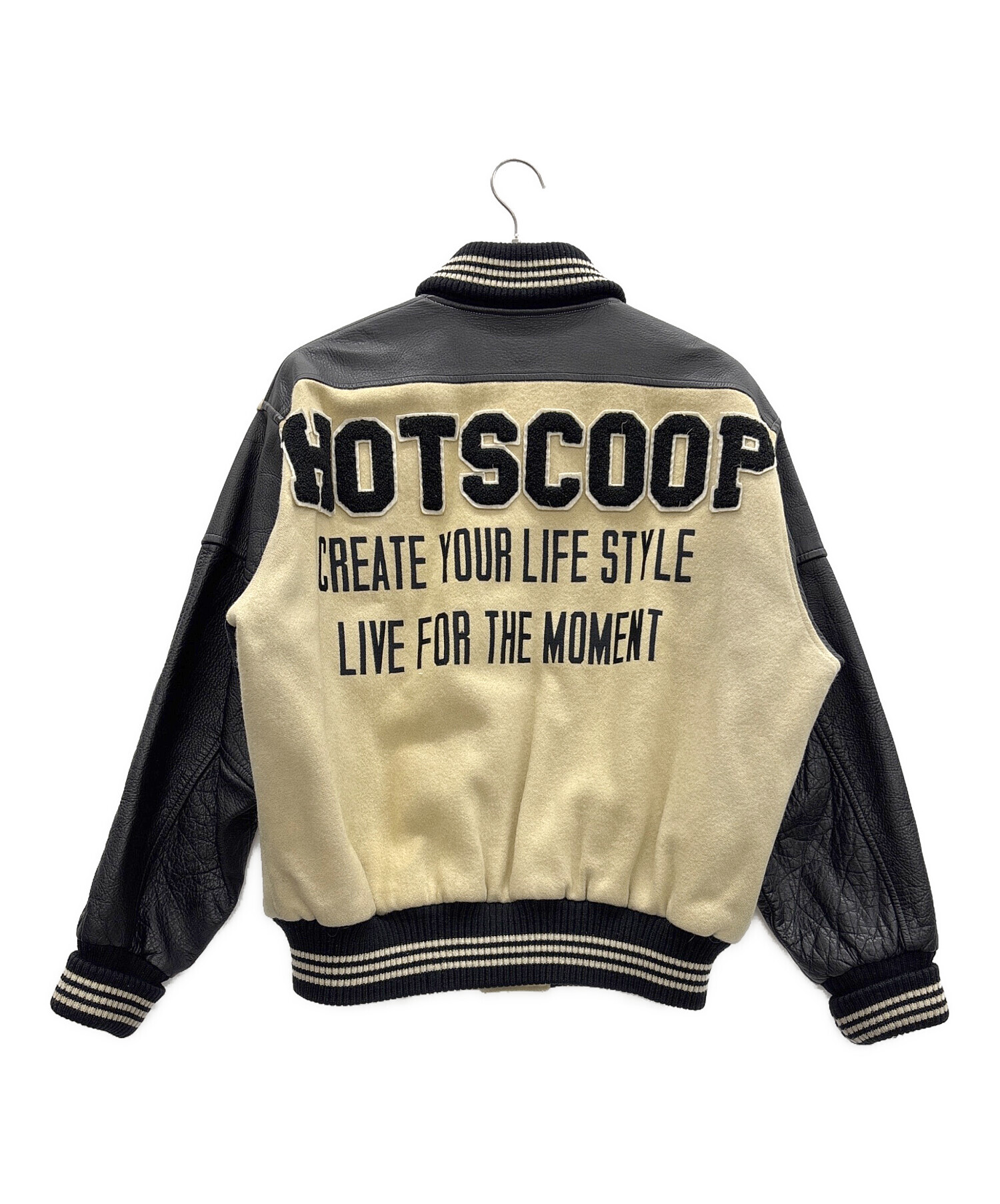 【激レア】HOT SCOOP スタジャン 中古・古着通販】HOT SCOOP (ホットスクープ) レザー切替スタジャン