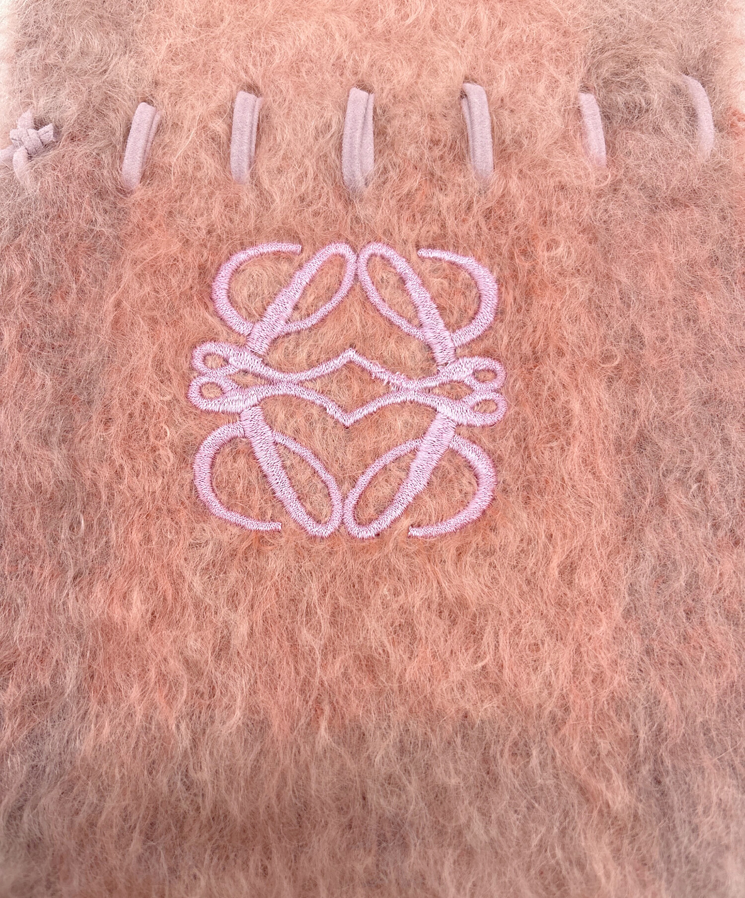 中古・古着通販】LOEWE (ロエベ) アナグラムモヘア混マフラー ピンク