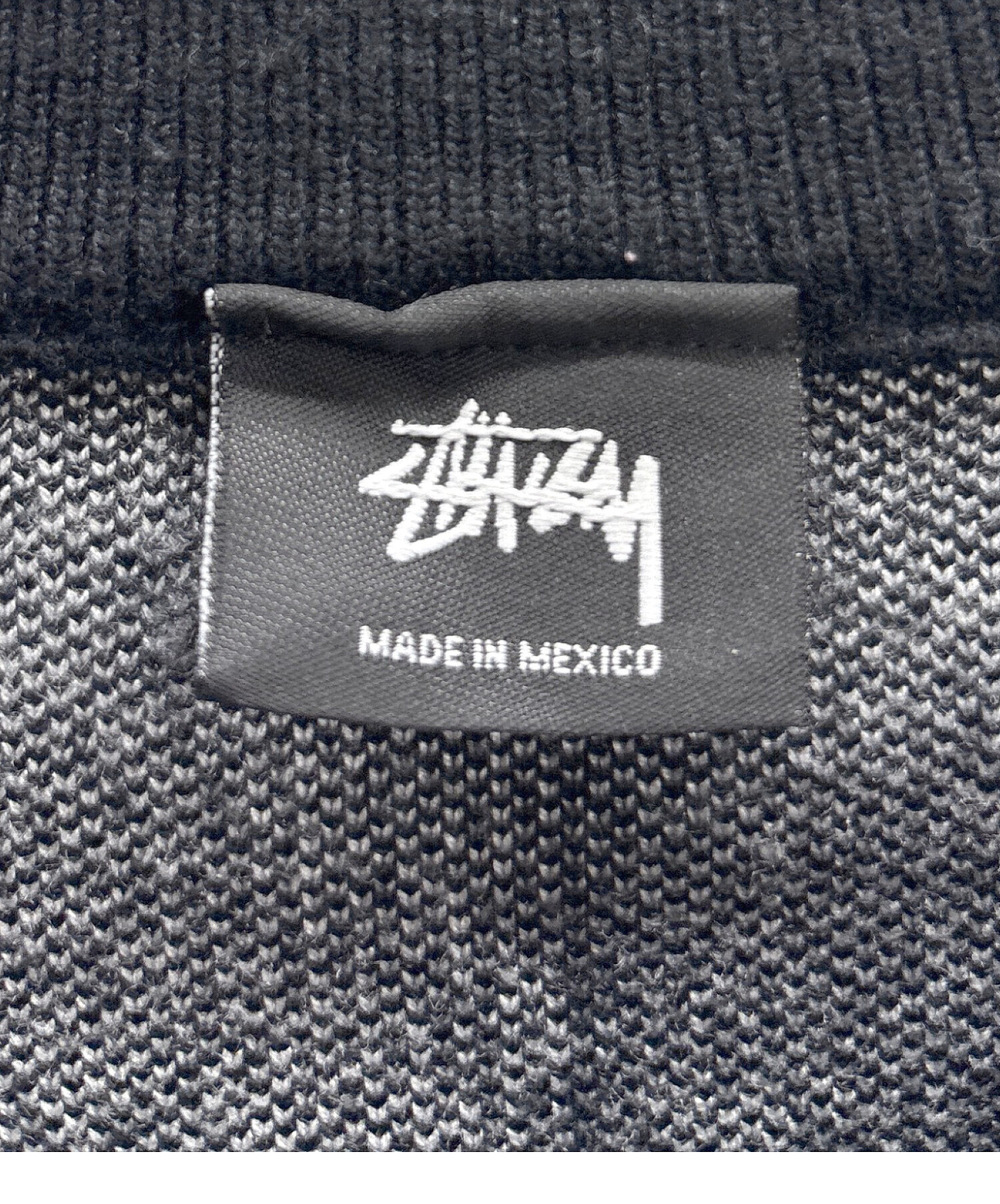 中古・古着通販】stussy (ステューシー) ロゴセーター ブラック サイズ 