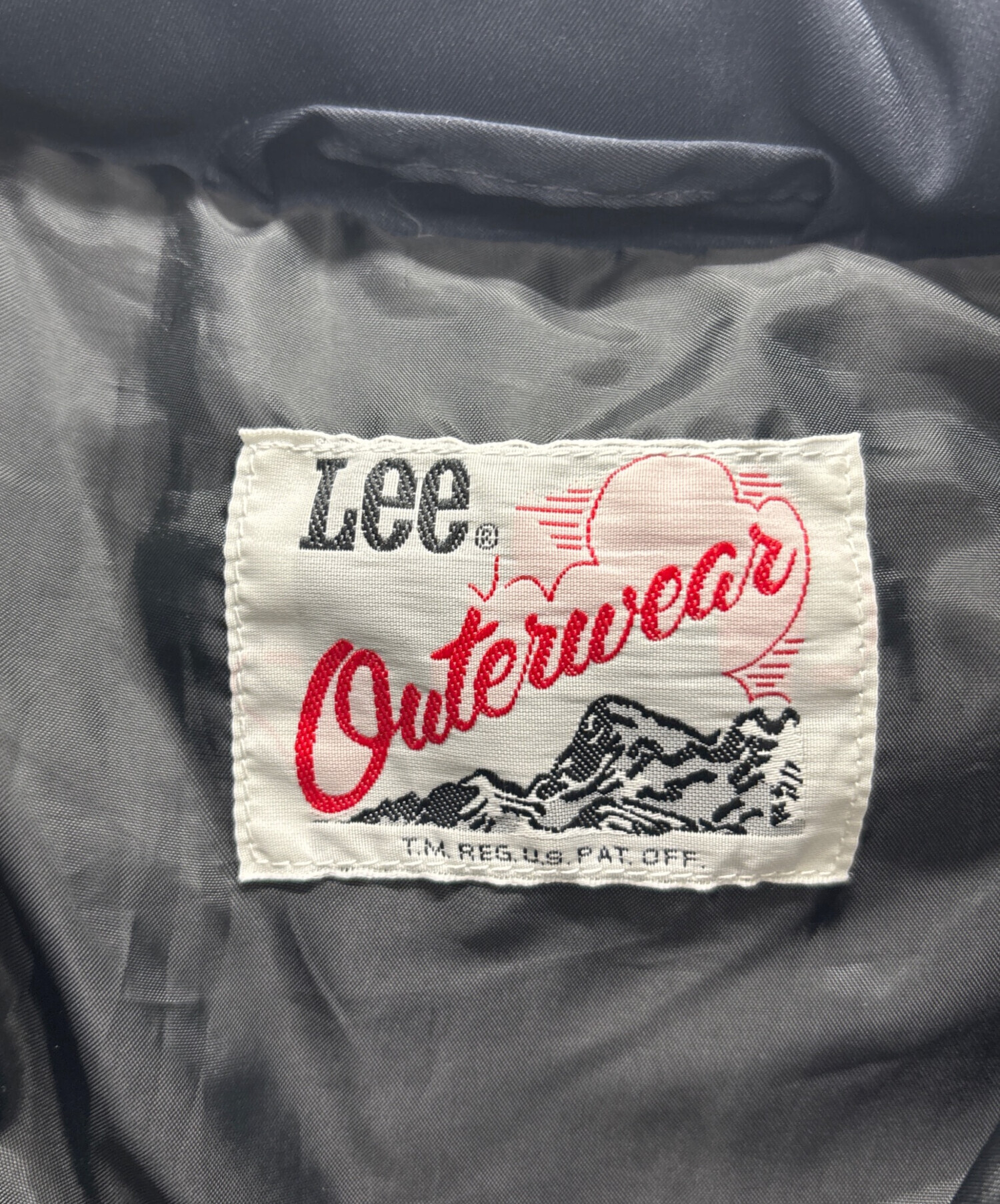 中古・古着通販】LEE (リー) ダウンジャケット ブラック×ブルー サイズ 