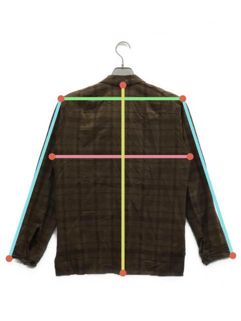 中古・古着通販】SUNSEA (サンシー) チェックシャツ ブラウン サイズ:2