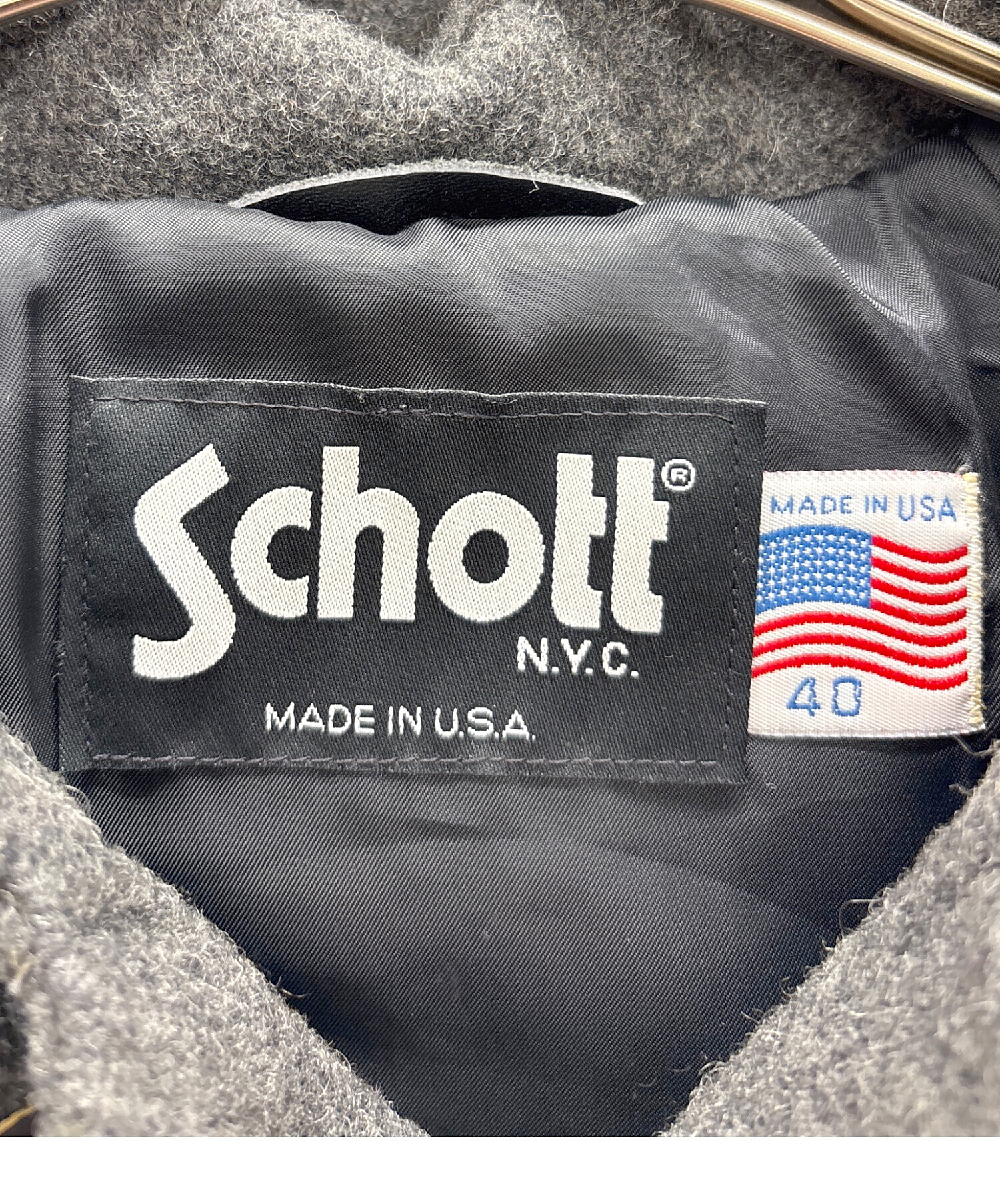 中古・古着通販】Schott (ショット) ダッフルコート グレー サイズ:40