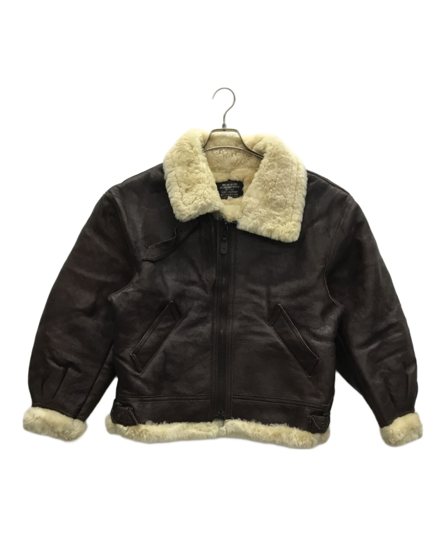 中古・古着通販】- (-) B-3シアリングジャケット ブラウン サイズ:48