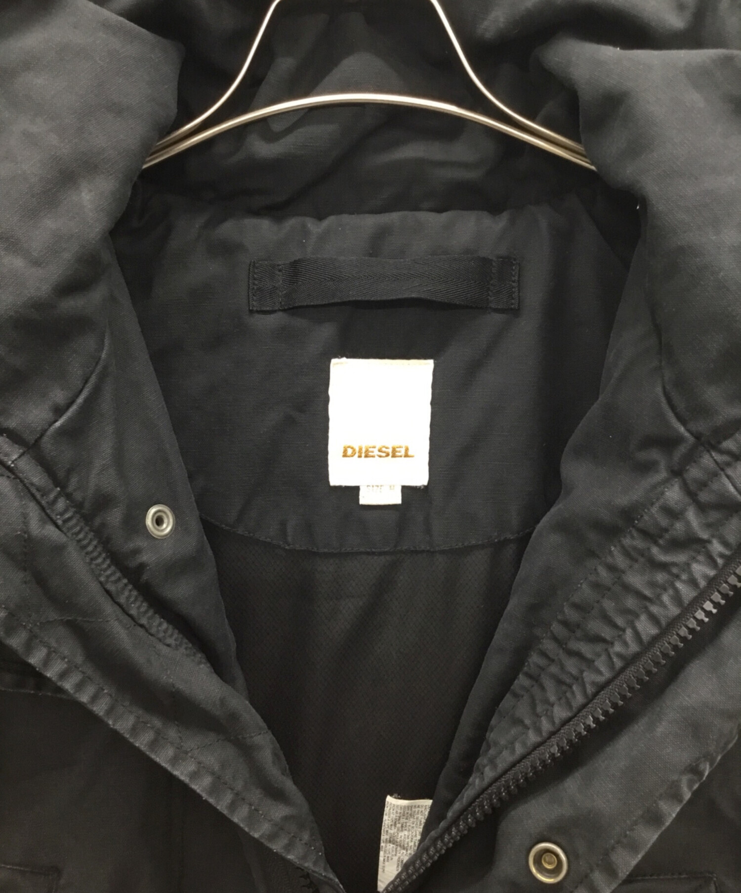 中古・古着通販】DIESEL (ディーゼル) ミリタリーコート ブラック