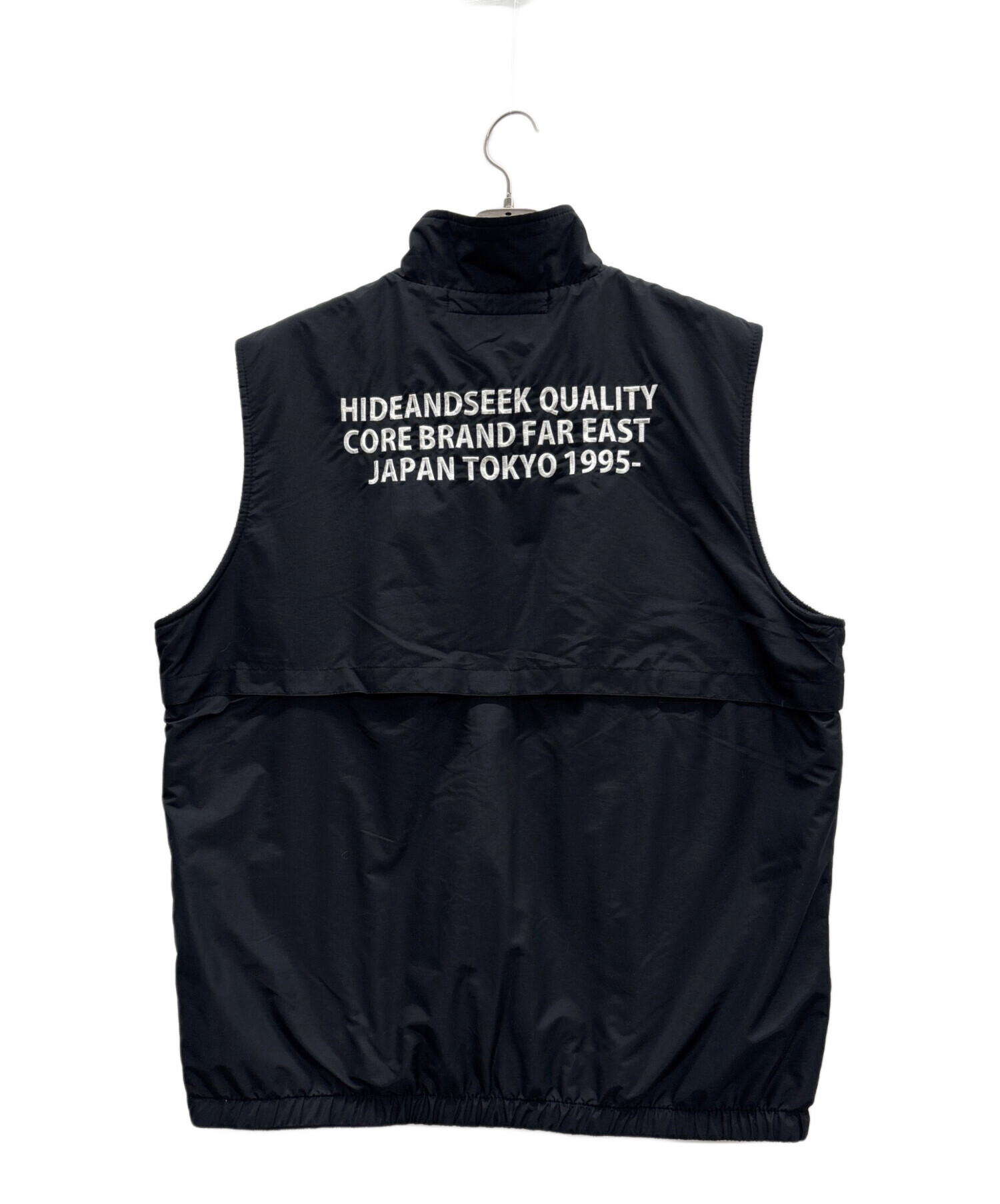 エディション　黒 ナイロン ベスト 中古・古着通販】HIDE AND SEEK (ハイドアンドシーク) ナイロンベスト