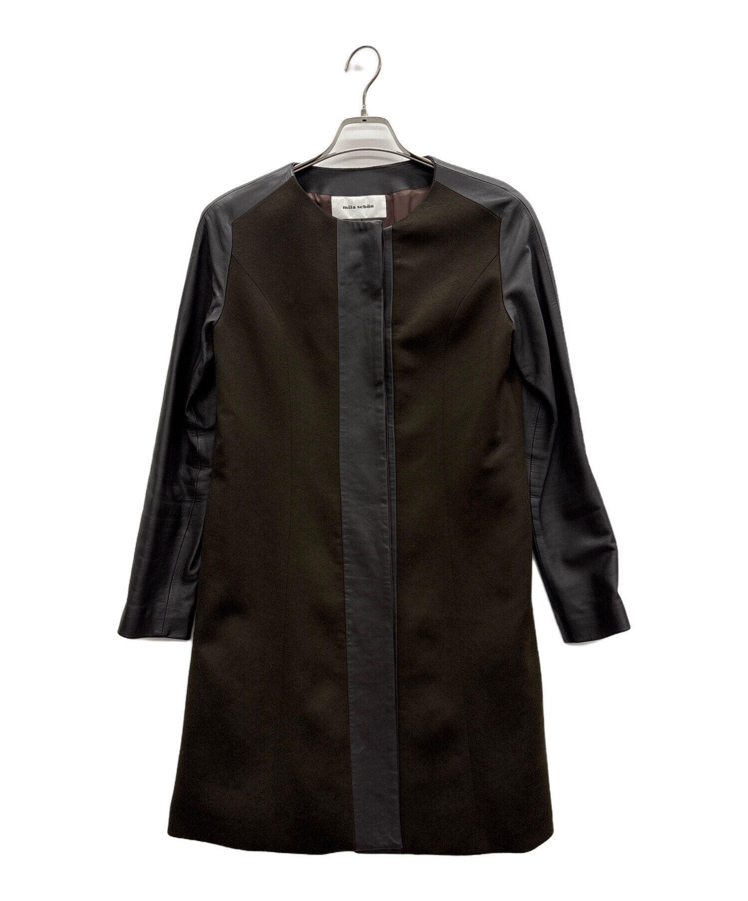 中古・古着通販】mila schon (ミラ ショーン) ロングコート カーキ