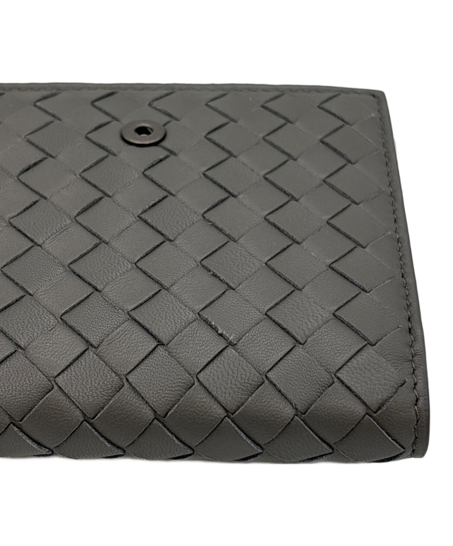 Bottega Veneta カセット 二つ折り 財布 グレー 中古 中古・古着通販】BOTTEGA VENETA (ボッテガベネタ) 2つ折り財布 グレー