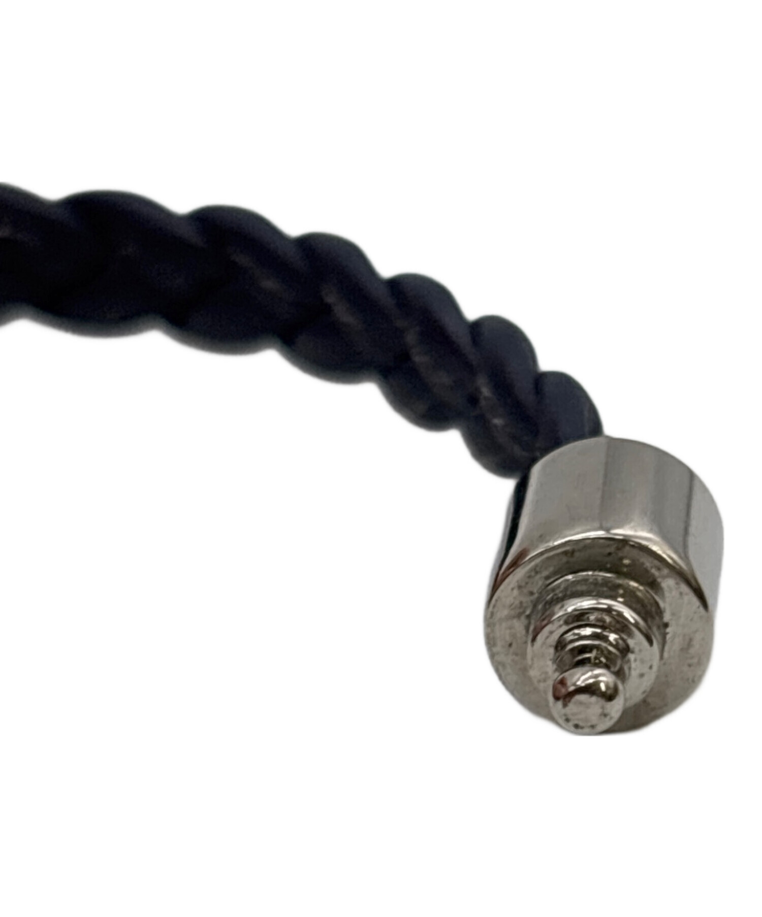 中古・古着通販】BVLGARI (ブルガリ) レザーブレスレッド ネイビー