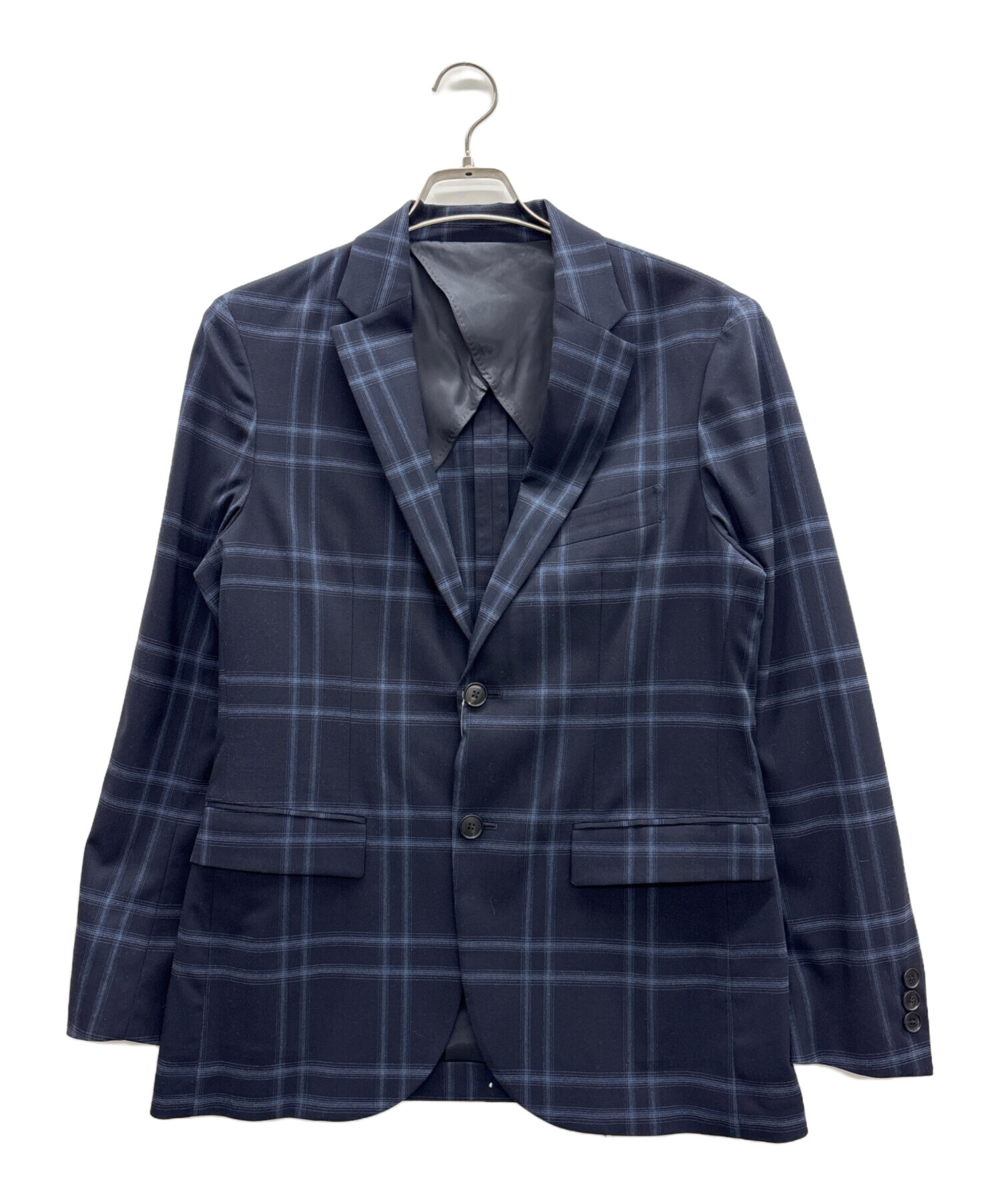 未使用級★ EDIFICE 洗えるセットアップ　ネイビースーツ　2B M ベント 中古・古着通販】EDIFICE (エディフィス) セットアップスーツ ネイビー