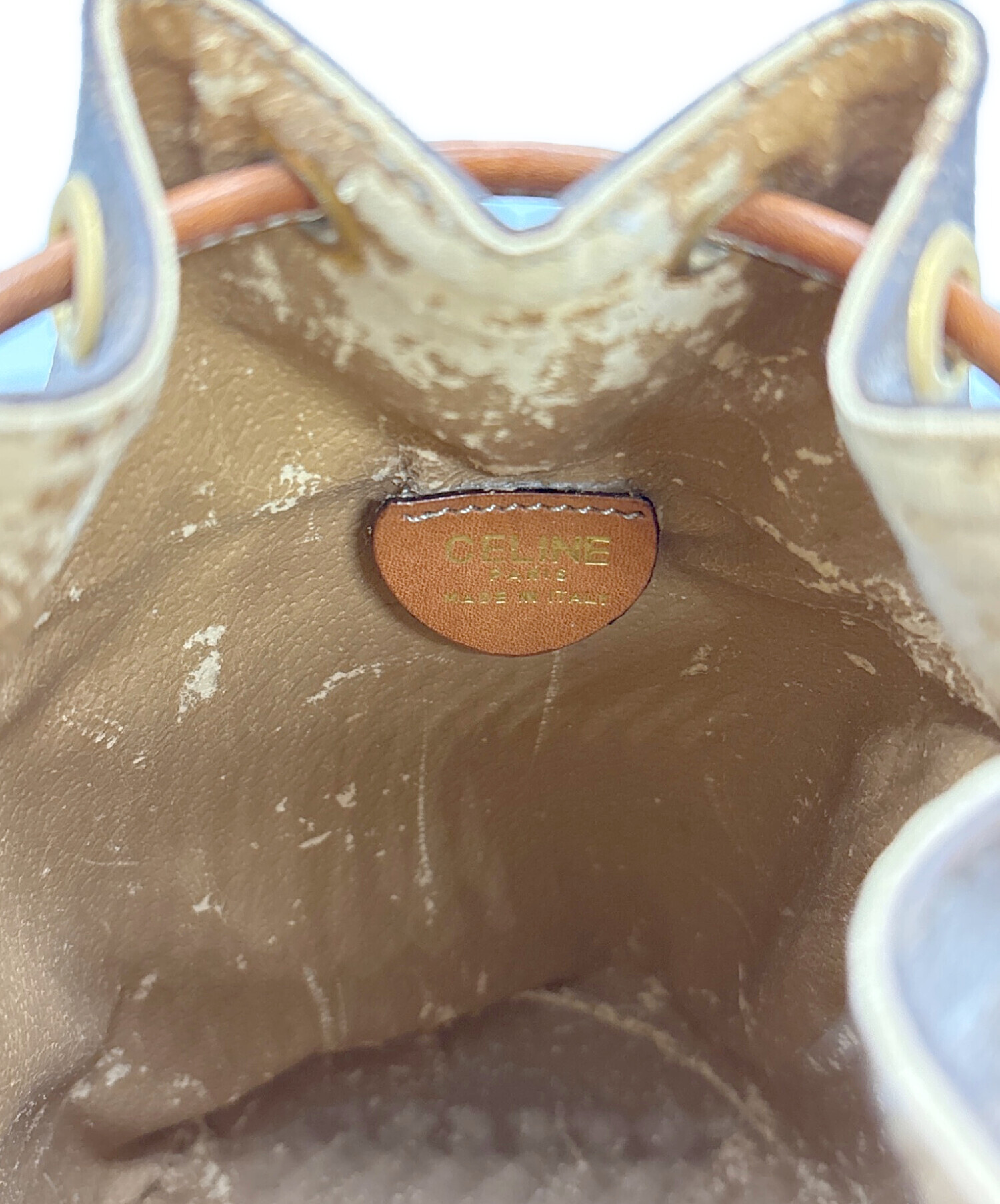 中古・古着通販】CELINE (セリーヌ) 巾着ショルダーバッグ ブラウン