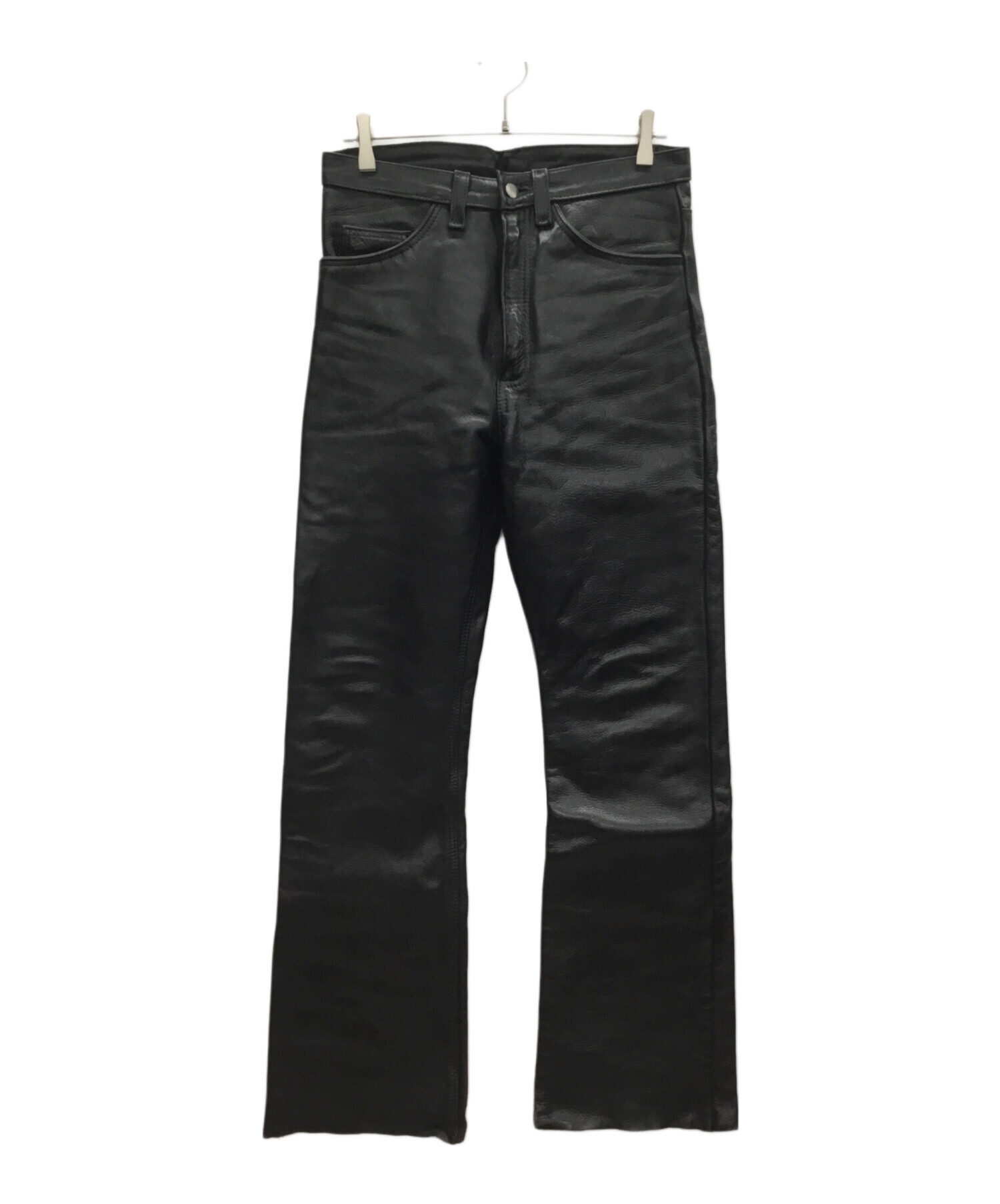 中古・古着通販】VANSON (バンソン) ライダースパンツ ブラック サイズ