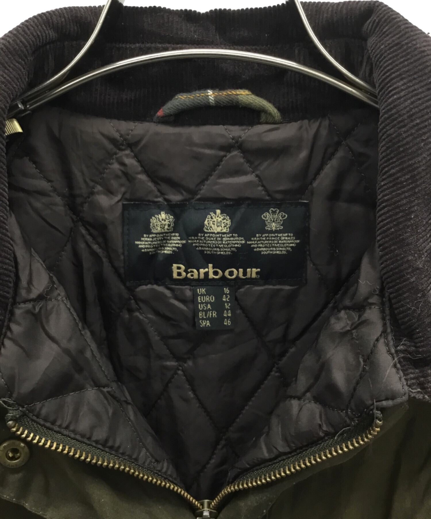 中古・古着通販】Barbour (バブアー) ワックスジャケット オリーブ 