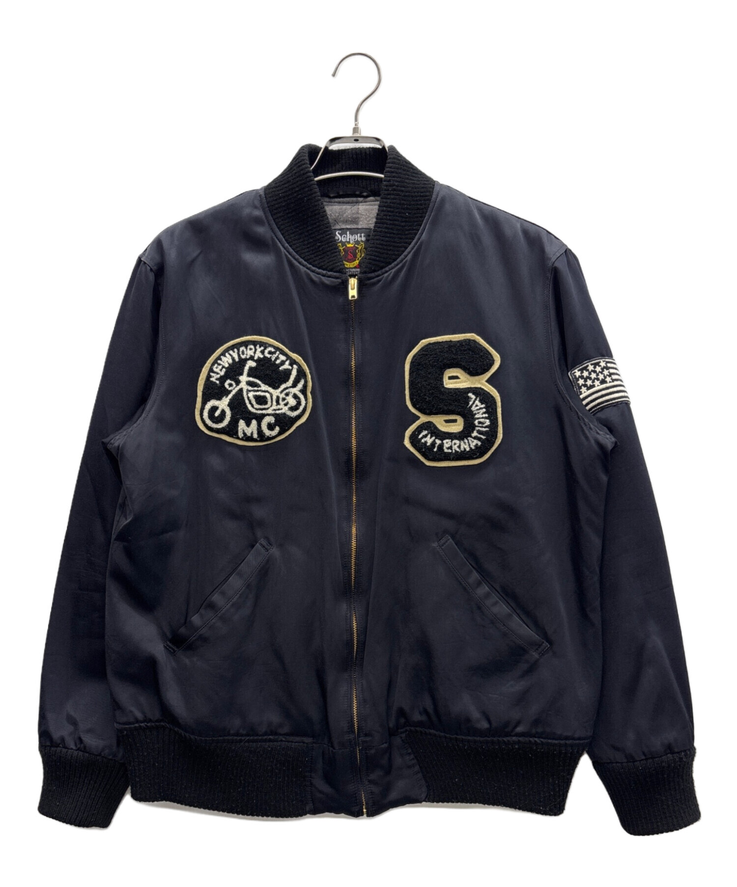 中古・古着通販】Schott (ショット) ブルゾン ブラック サイズ:XL