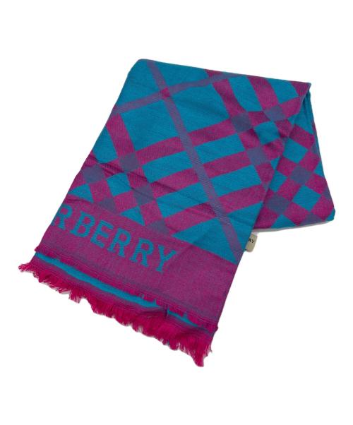 美品　バーバリー　4点 中古・古着通販】BURBERRY (バーバリー) ストール ピンク×ブルー 未