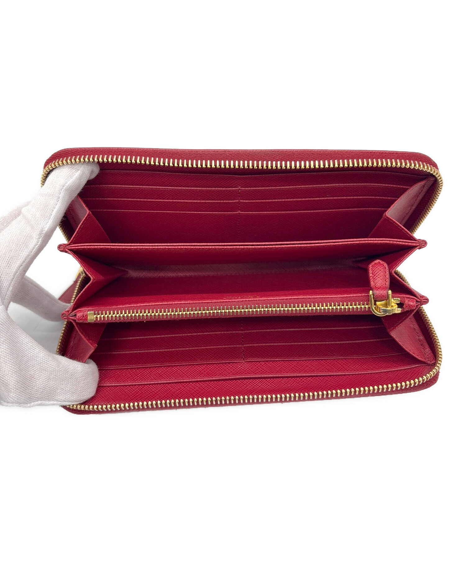 中古・古着通販】PRADA (プラダ) 長財布 レッド｜ブランド・古着通販