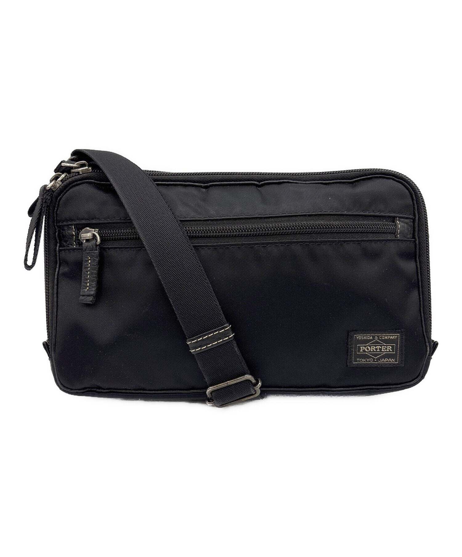 中古・古着通販】PORTER (ポーター) 2WAYショルダーバッグ ブラック 