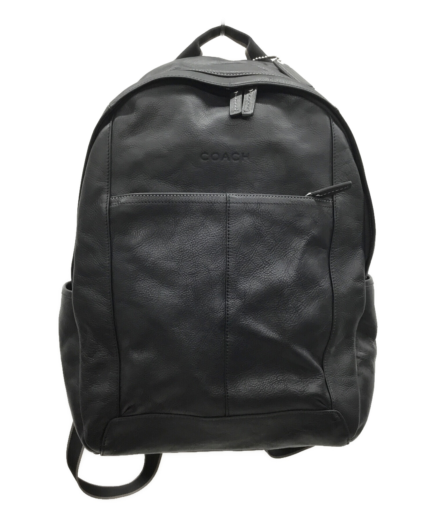 新品未使用品COACH ブラック リュック 中古・古着通販】COACH (コーチ) レザーリュック ブラック｜ブランド