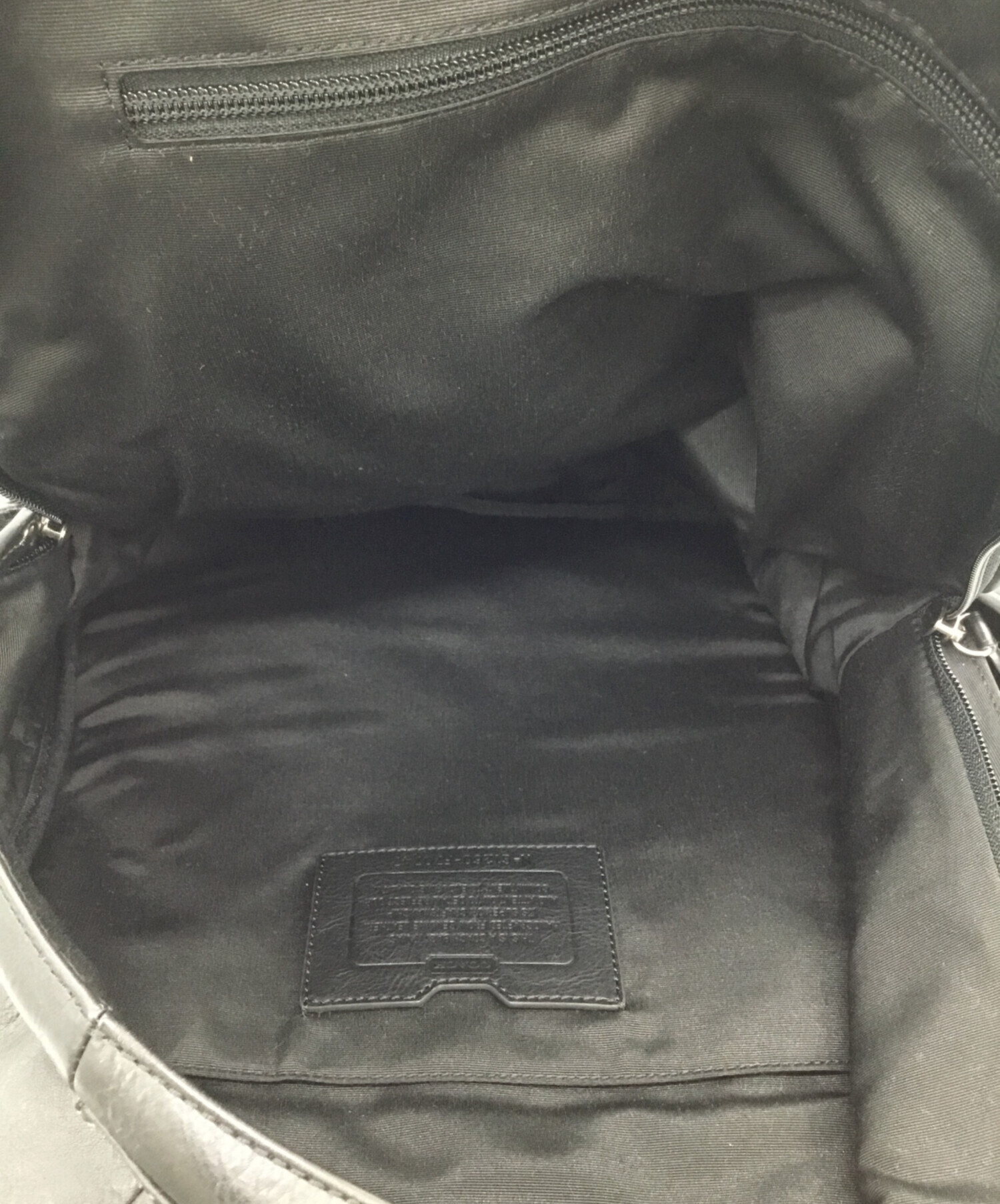 中古・古着通販】COACH (コーチ) レザーリュック ブラック｜ブランド