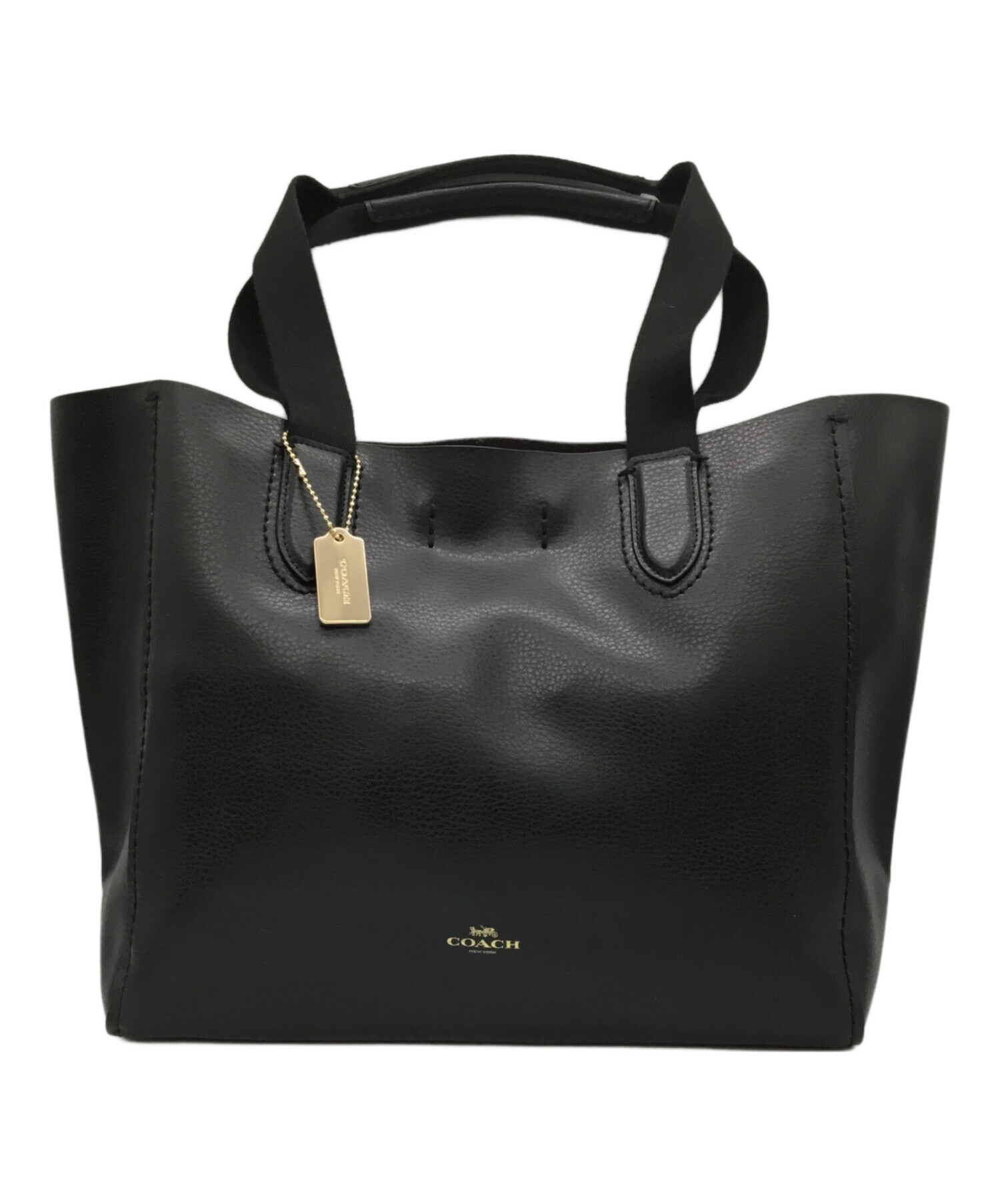 Coach COACH コーチ トートバッグ レザートート ブラック 黒 新品☆COACH(コーチ)ブラック レザー トートバッグ 【公式通販】