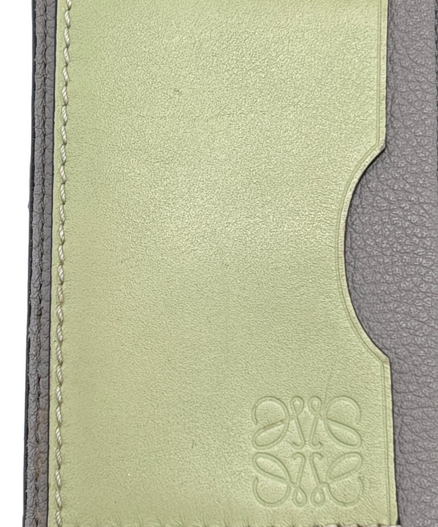 中古・古着通販】LOEWE (ロエベ) フラグメントケース グレー×グリーン