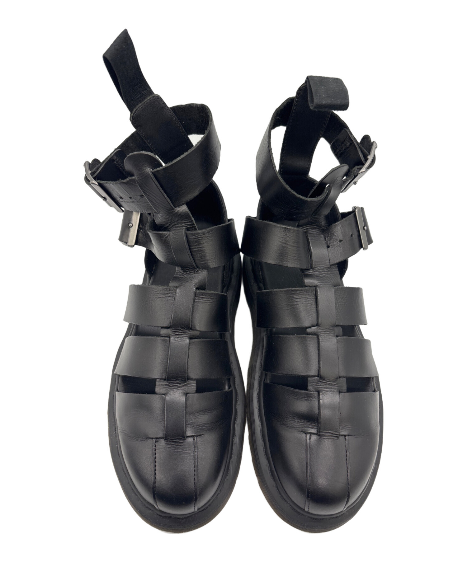 ドクターマーチン レザーサンダル ジェラルド UK7 ブラック Y1850 中古・古着通販】Dr.Martens (ドクターマーチン) ジェラルド
