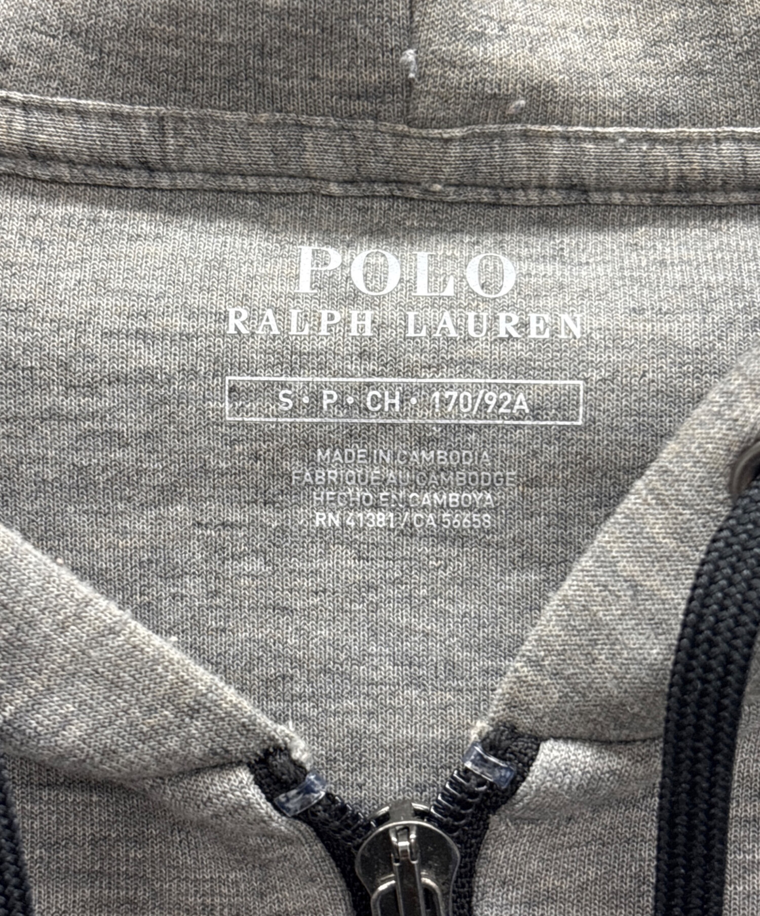 Ralph Lauren グレー パーカー 170 中古・古着通販】POLO RALPH LAUREN (ポロ・ラルフローレン) ジップ