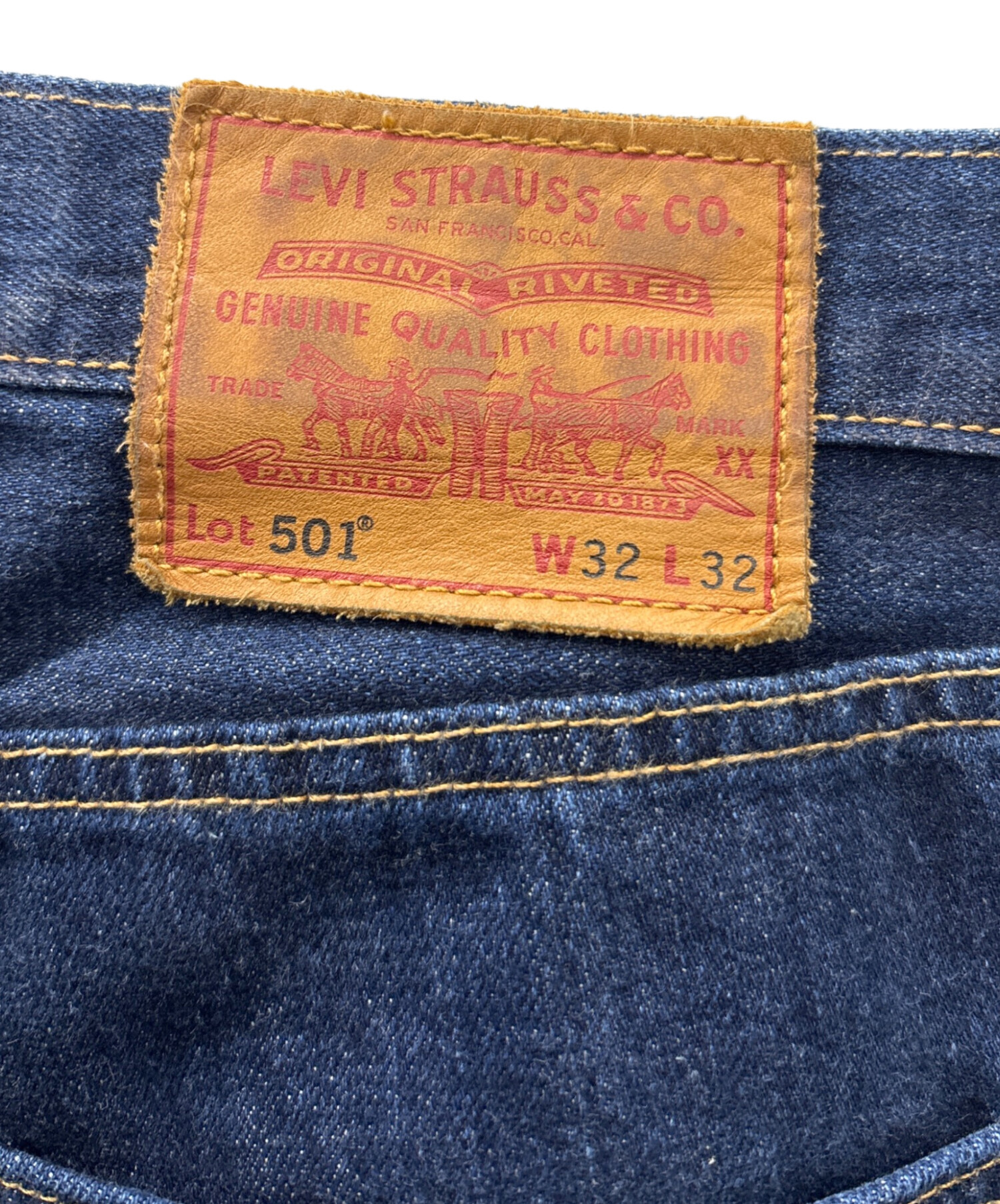 Levi's 501 USA製 ストレートデニム W32 L34 中古・古着通販】LEVI'S (リーバイス) ストレートデニムパンツ ブルー