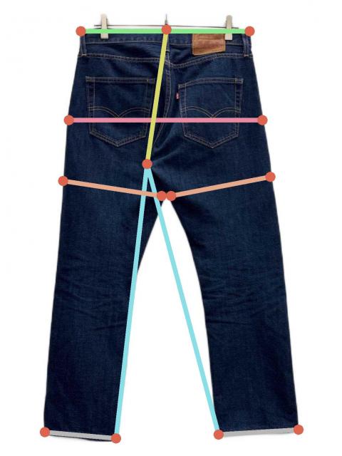 中古・古着通販】LEVI'S (リーバイス) ストレートデニムパンツ ブルー