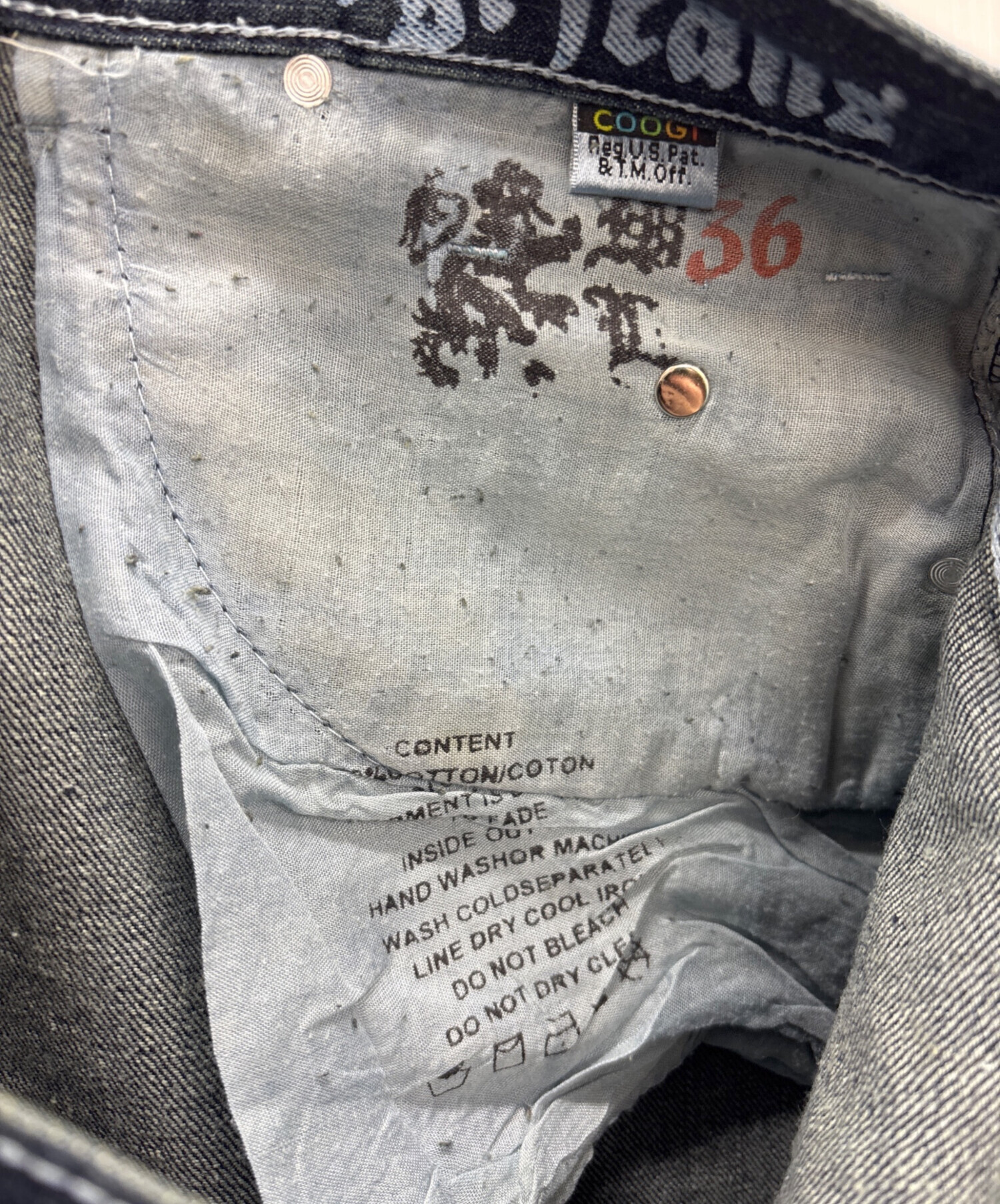 中古・古着通販】Coogi (クージー) デニムパンツ インディゴ サイズ:36 