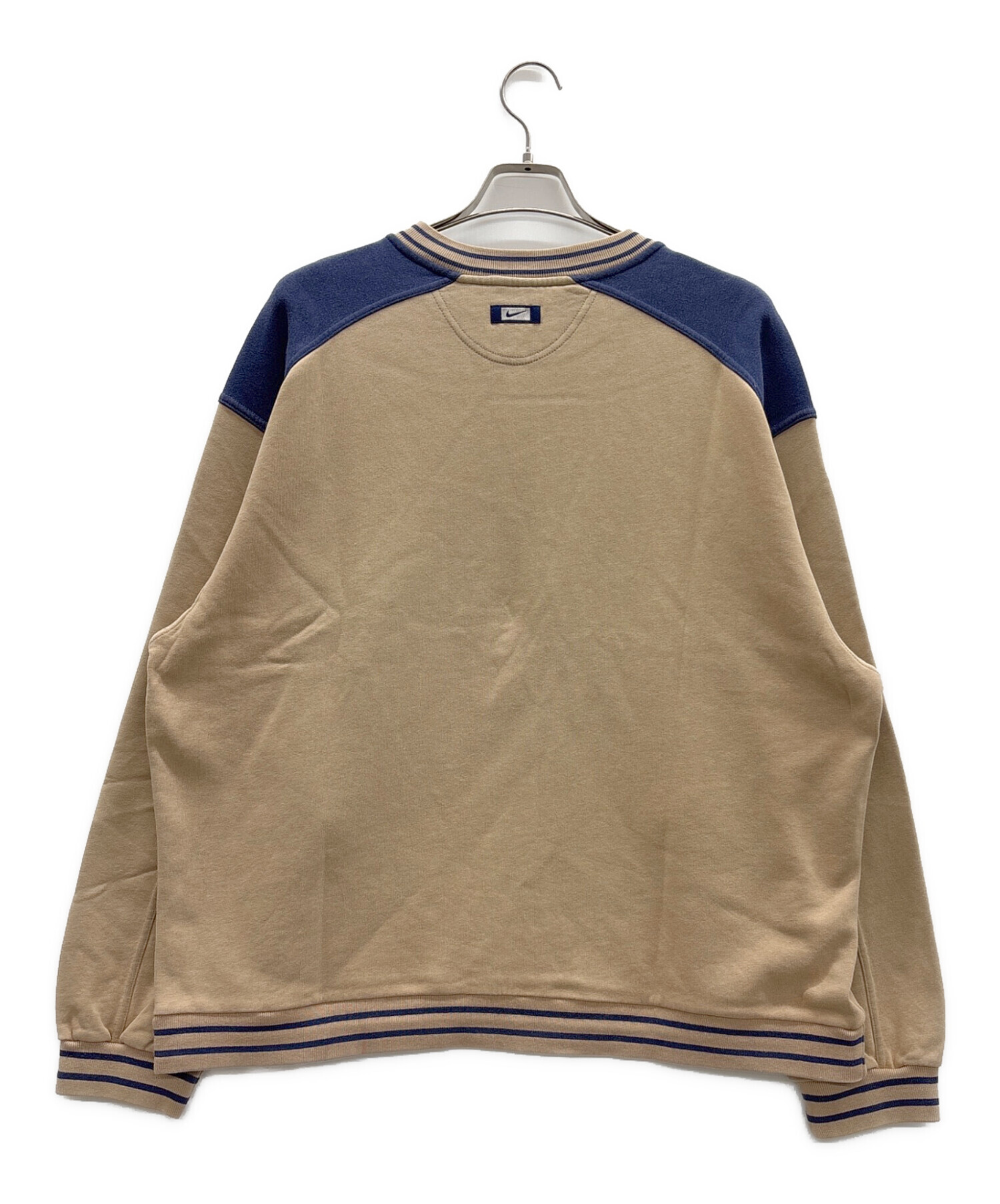 中古・古着通販】NIKE (ナイキ) ロゴスウェット ベージュ×ブルー 