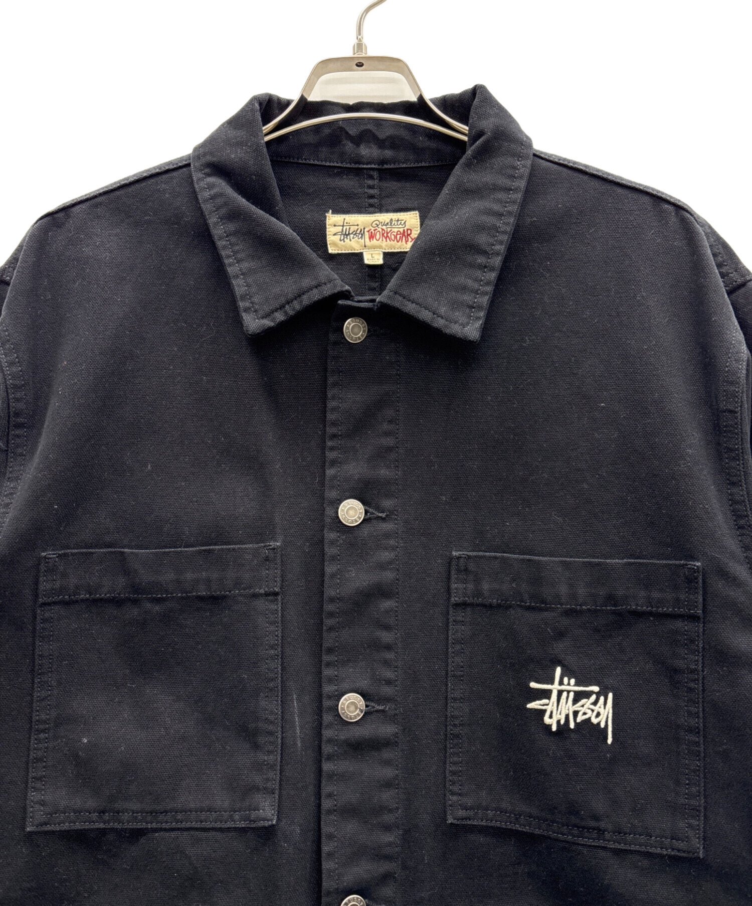 美品 STUSSY ステューシー カバーオール チョアジャケット 中古・古着通販】stussy (ステューシー) キャンバスチョアジャケット