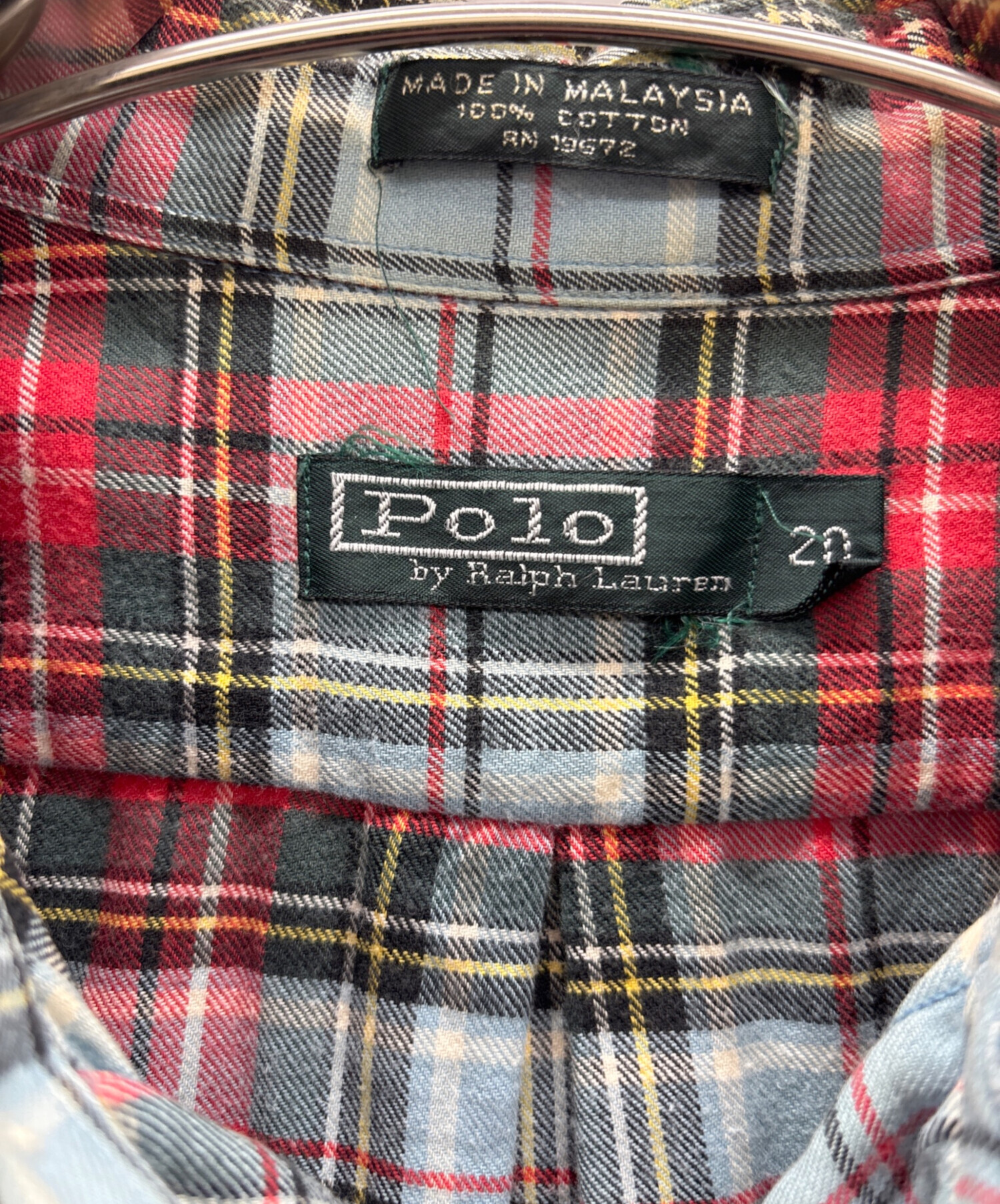 Polo by Ralph Lauren チェック柄ポロシャツ 中古・古着通販】POLO RALPH LAUREN (ポロ・ラルフローレン) チェック