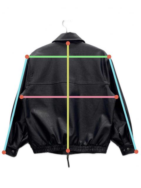 中古・古着通販】SINSS (シンス) フェイクレザージャケット ブラック