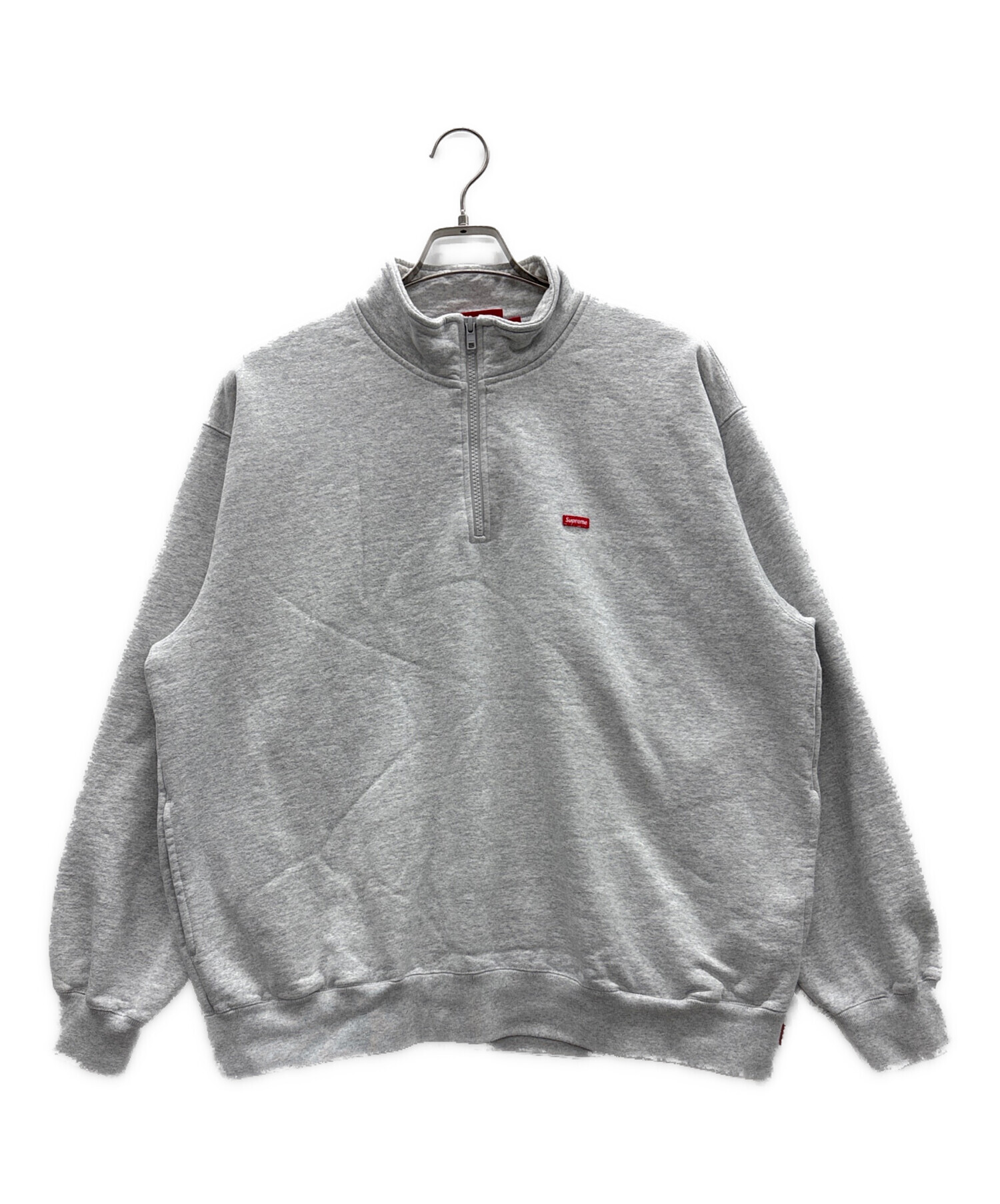Supreme グレー ハーフジップ スウェット Large 中古・古着通販】SUPREME (シュプリーム) ハーフジップスウェット