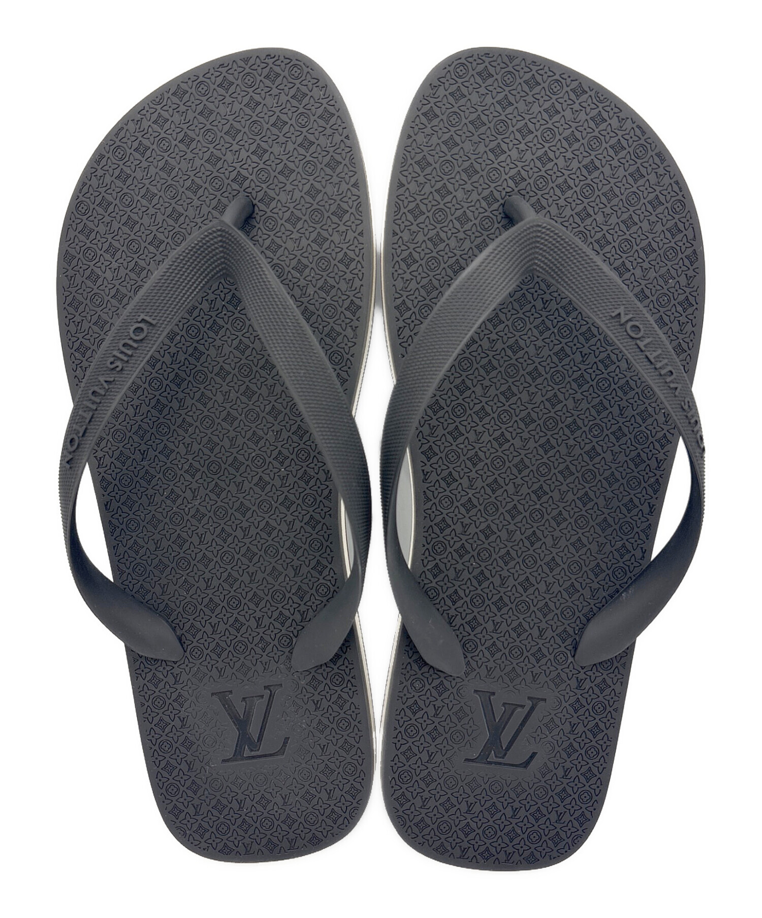 used&vintage☆ルイ・ヴィトン ブラックサンダル 中古・古着通販】LOUIS VUITTON (ルイ ヴィトン) ビーチサンダル