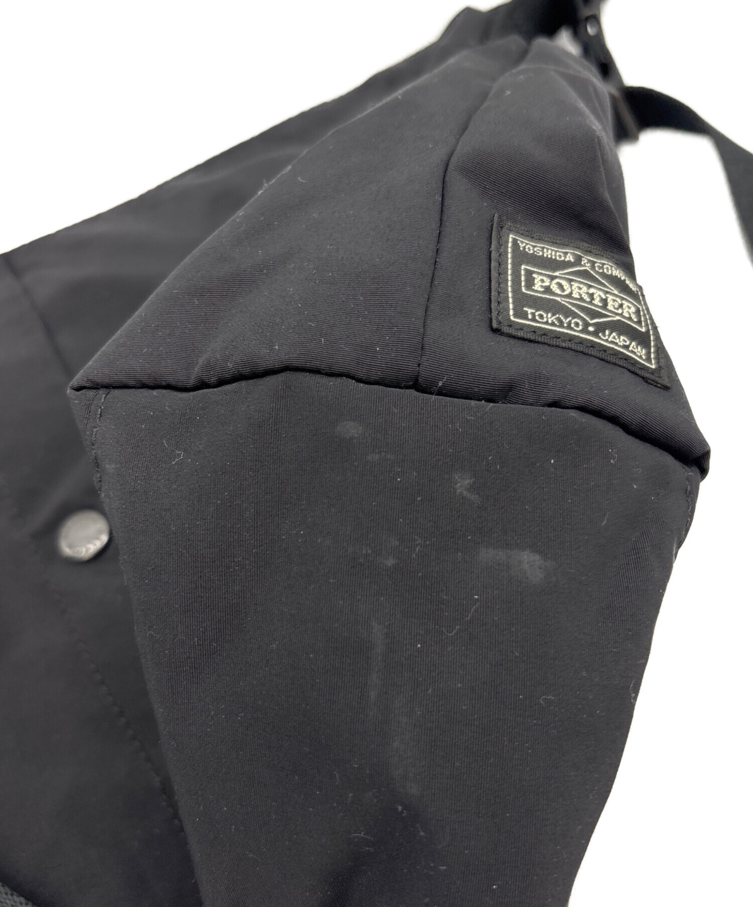 中古・古着通販】PORTER (ポーター) ツーショルダーバッグ ブラック 