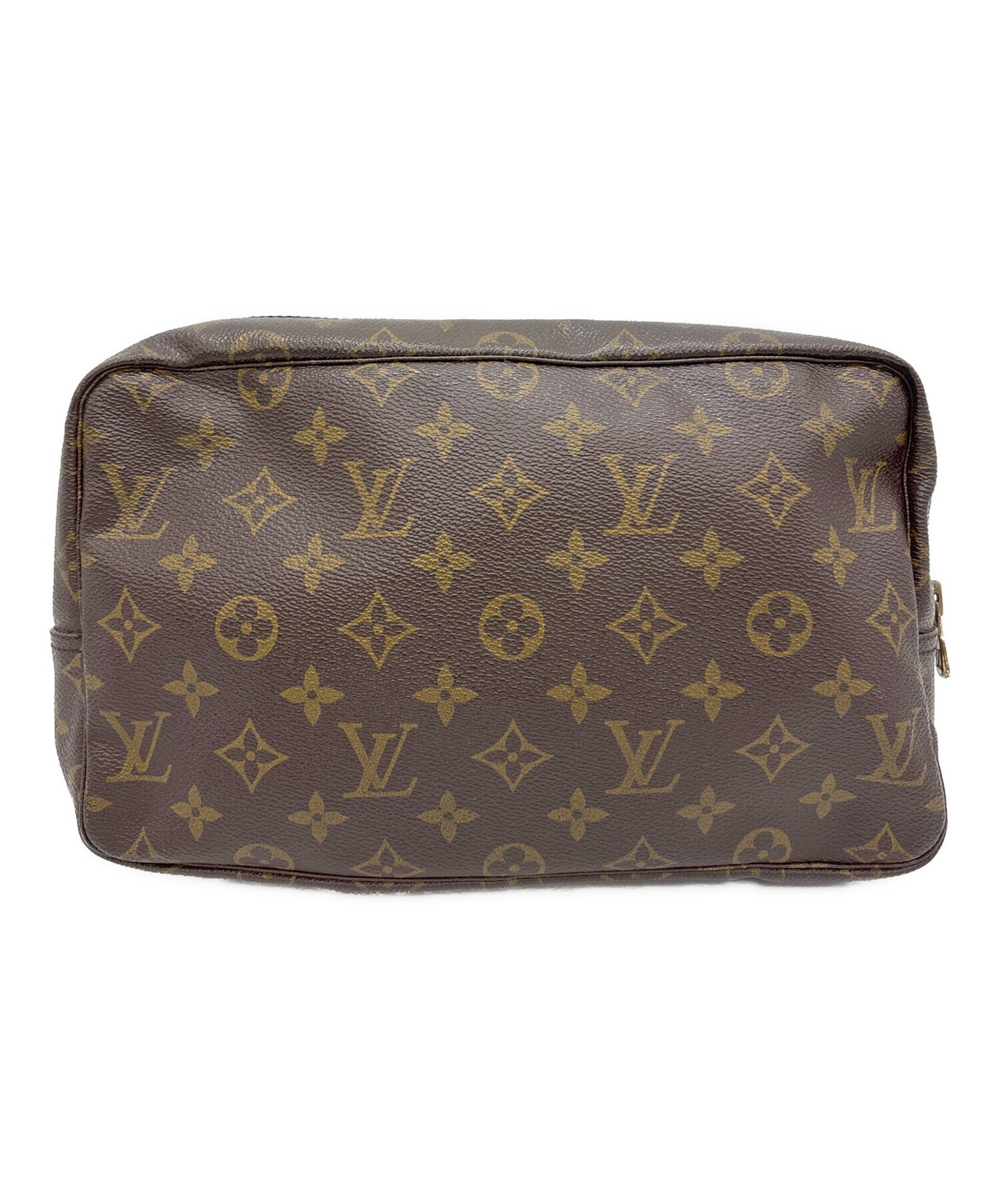 Louis Vuitton ポーチ ブラウンレザー 中古・古着通販】LOUIS VUITTON (ルイ ヴィトン) コスメポーチ