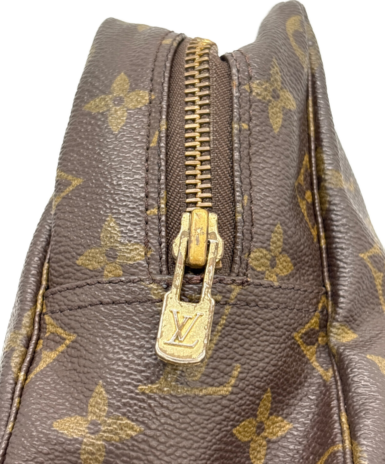 Louis Vuitton 化粧ポーチ ブラウン 中古・古着通販】LOUIS VUITTON (ルイ ヴィトン) コスメポーチ