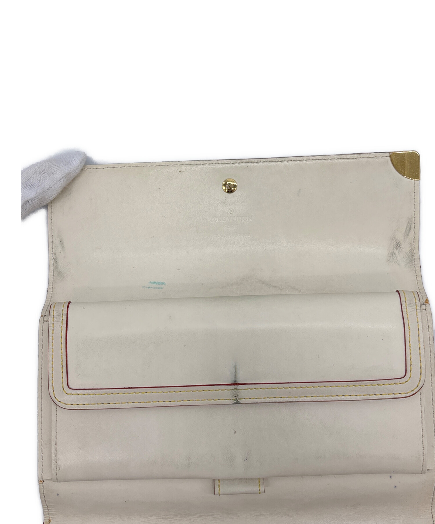 中古・古着通販】LOUIS VUITTON (ルイ ヴィトン) 長財布 アイボリー 