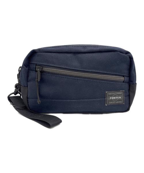 未使用品　1箇所剥がれあり　porter ポーター　レザー　ミニポーチ 中古・古着通販】PORTER (ポーター) ポーチ ネイビー｜ブランド・古着