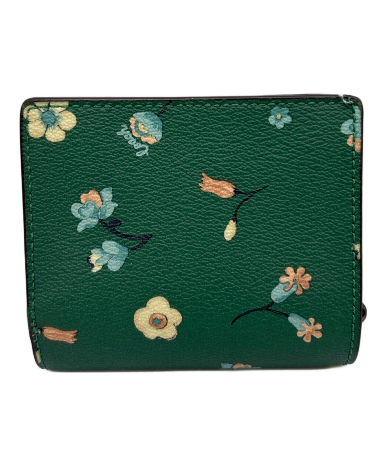 中古・古着通販】COACH (コーチ) 2つ折り財布 グリーン｜ブランド