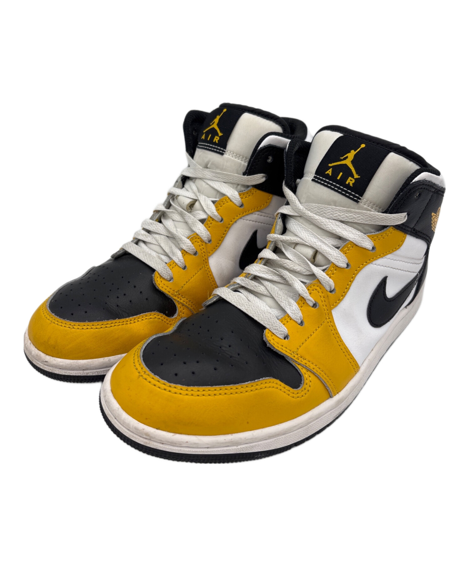 中古・古着通販】NIKE (ナイキ) Air Jordan 1 Mid イエロー×ブラック 
