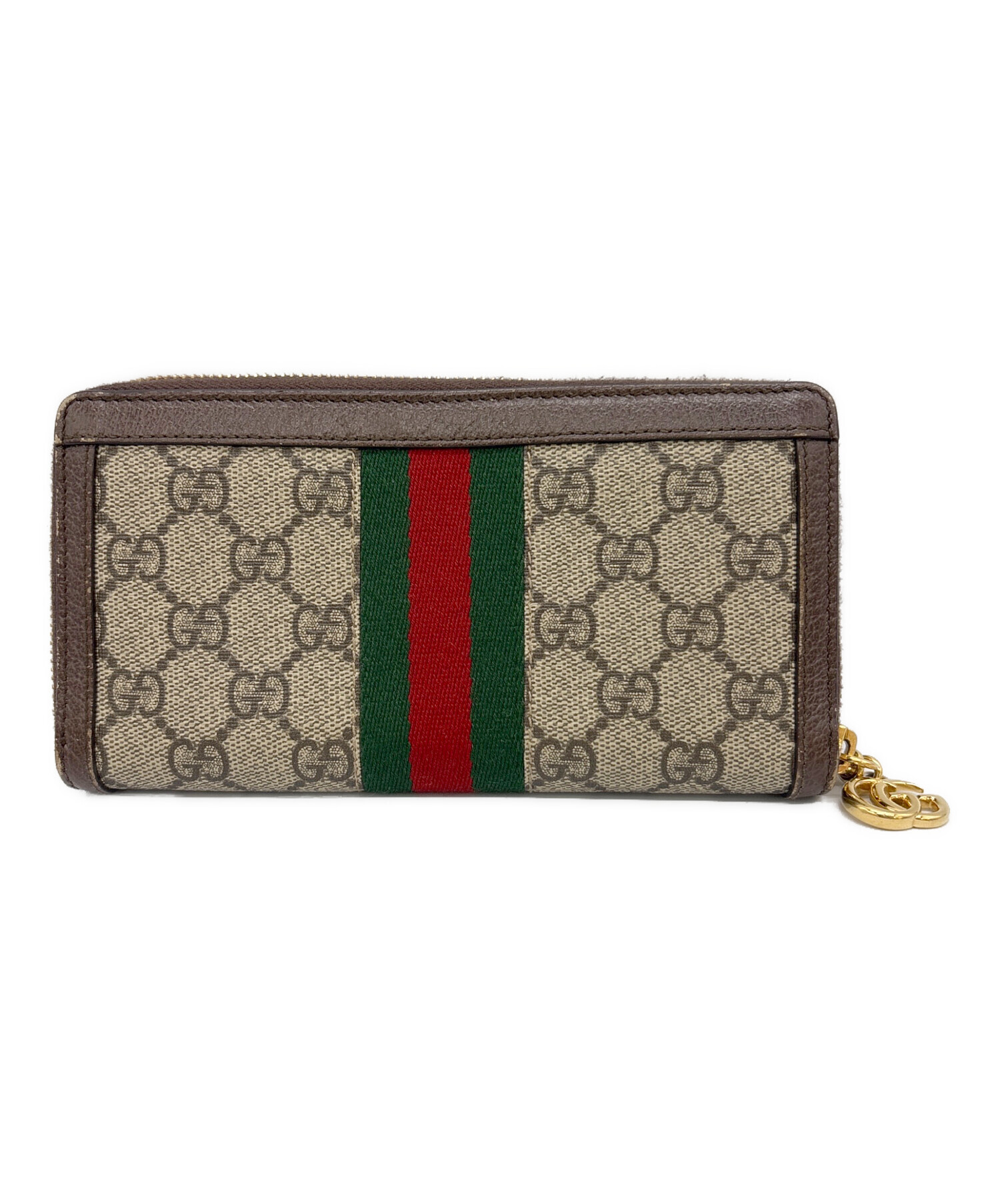 中古・古着通販】GUCCI (グッチ) 長財布 ブラウン×ベージュ｜ブランド