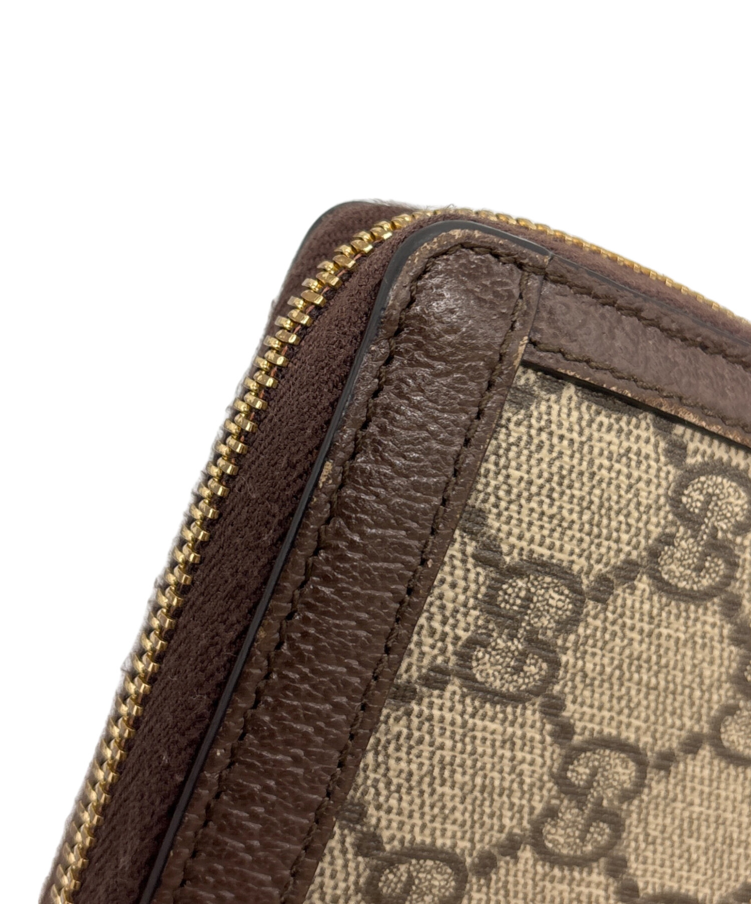 中古・古着通販】GUCCI (グッチ) 長財布 ブラウン×ベージュ｜ブランド